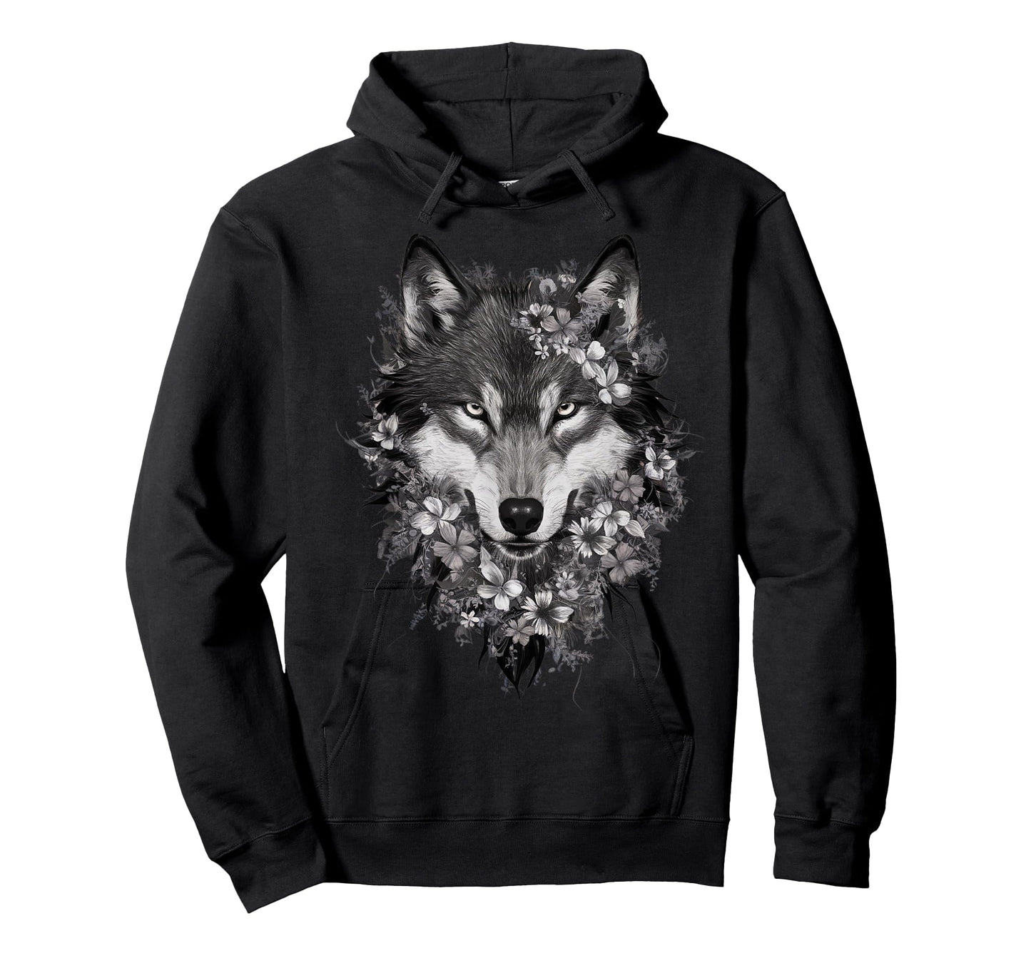 Floral Wolf Vintage Flowers Wolf Face for Wolves Lover T-Shirt