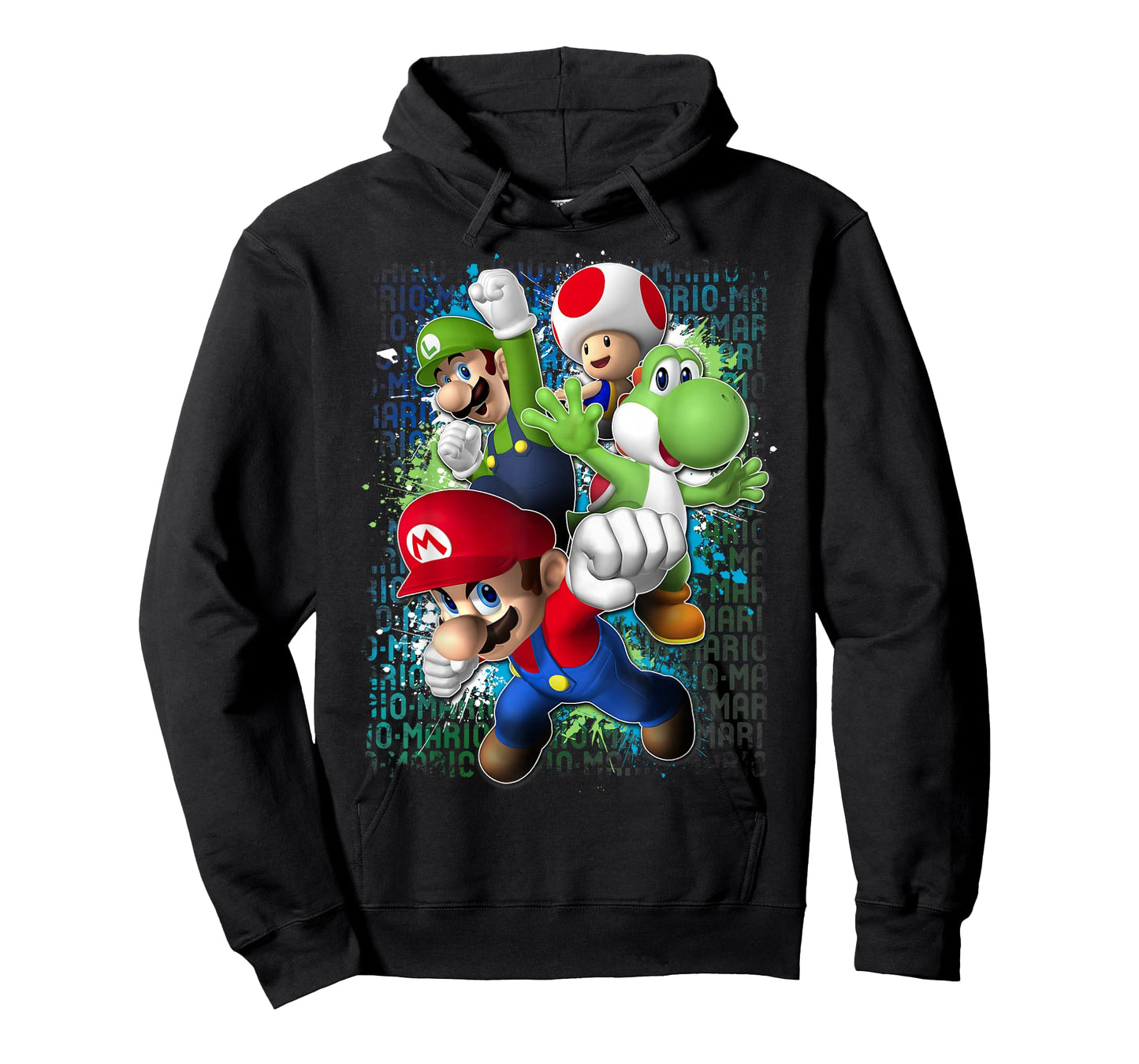 Nintendo Super Mario Luigi Paint Splatter Action T-Shirt T-Shirt