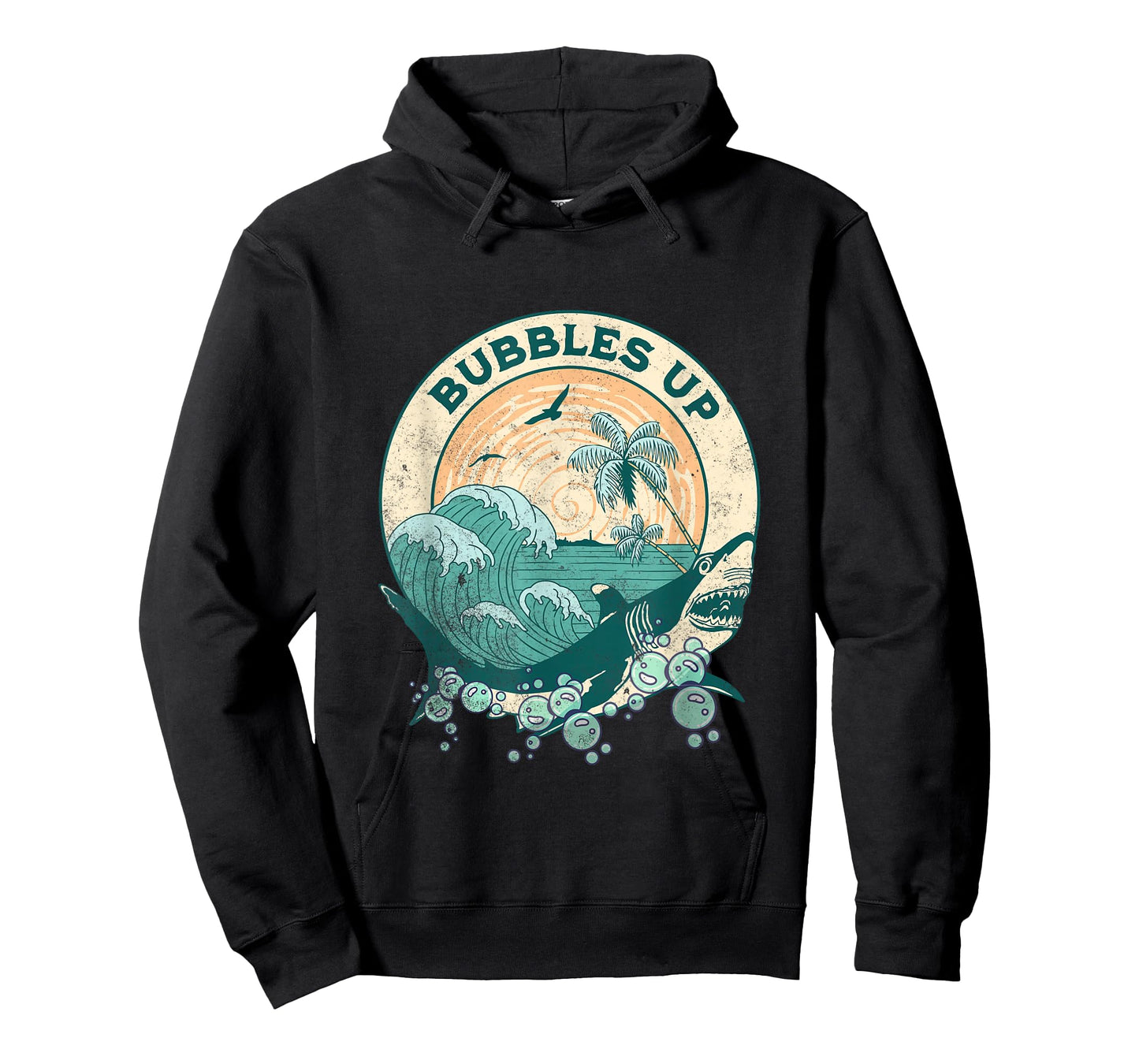 Cool Vintage Bubbles Up Shark For Men Women And Kids T-Shirt