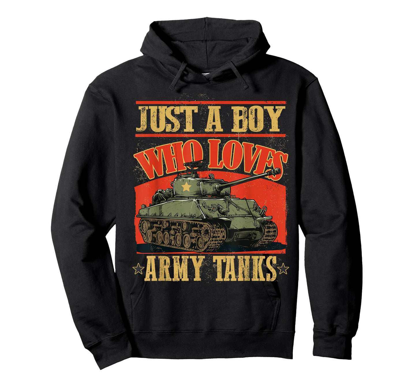 Just a Boy Who Loves Army Tanks a World War 2 Sherman Tank T-Shirt