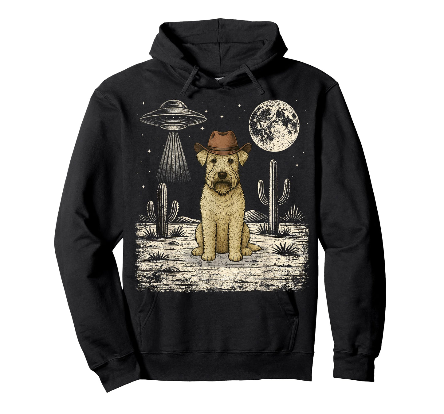 Funny Wheaten Terrier Cowboy Western Dog UFO T-Shirt