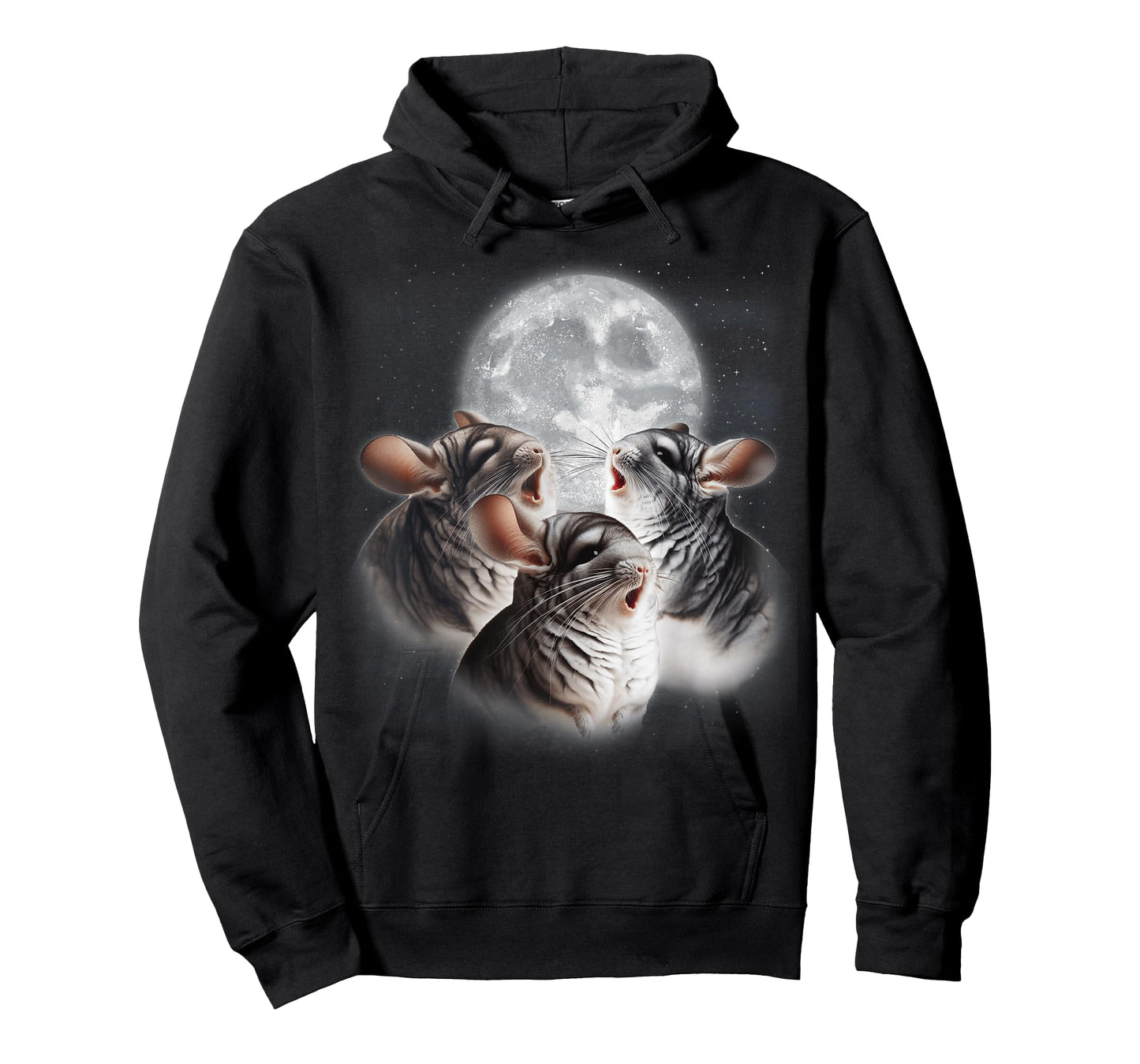 3 Chinchilla Howling At The Moon Funny Chinchilla Lover Kids T-Shirt