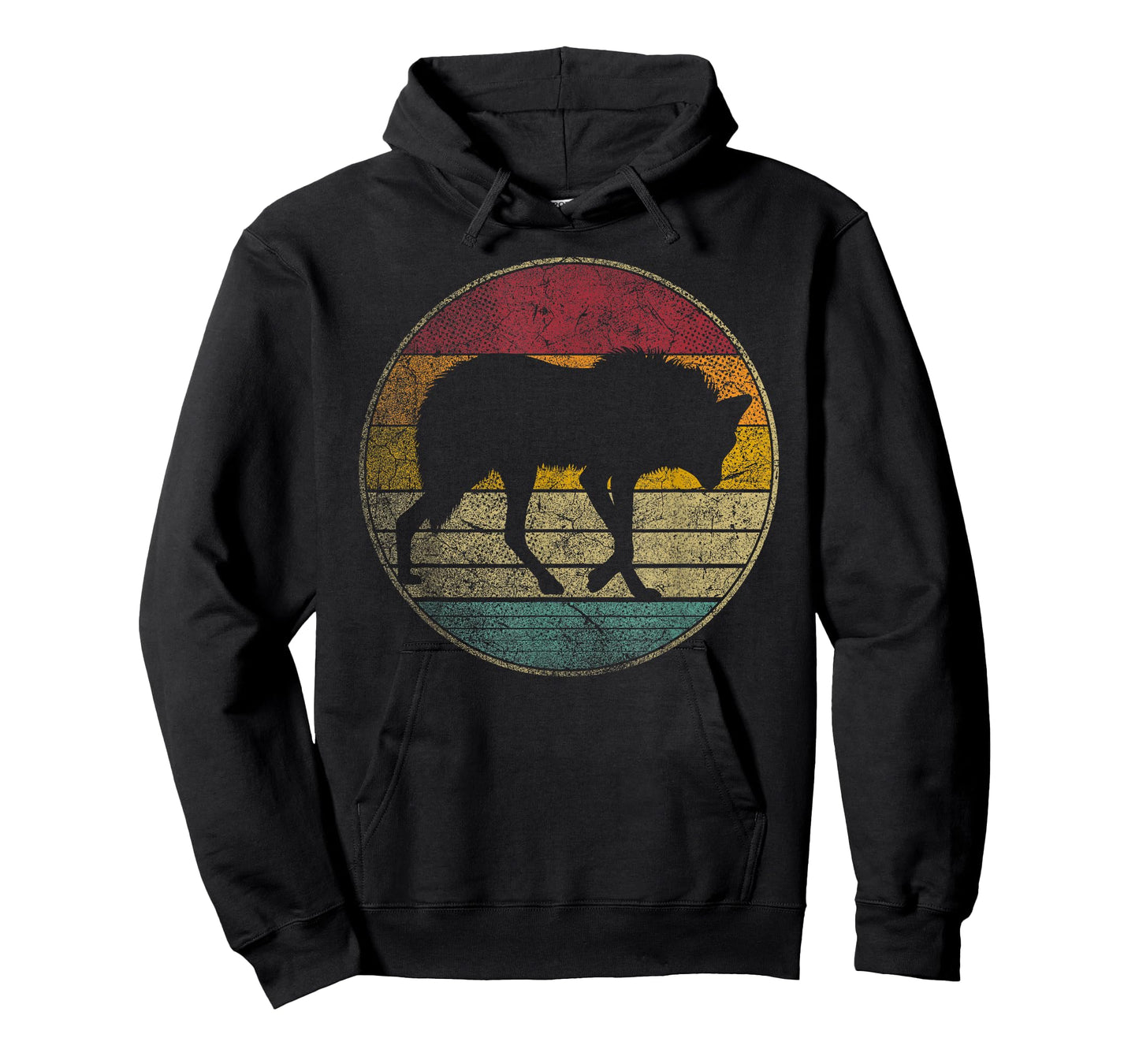 Maned Wolf - Retro Style Sunset Vintage 70s 80s 90s T-Shirt