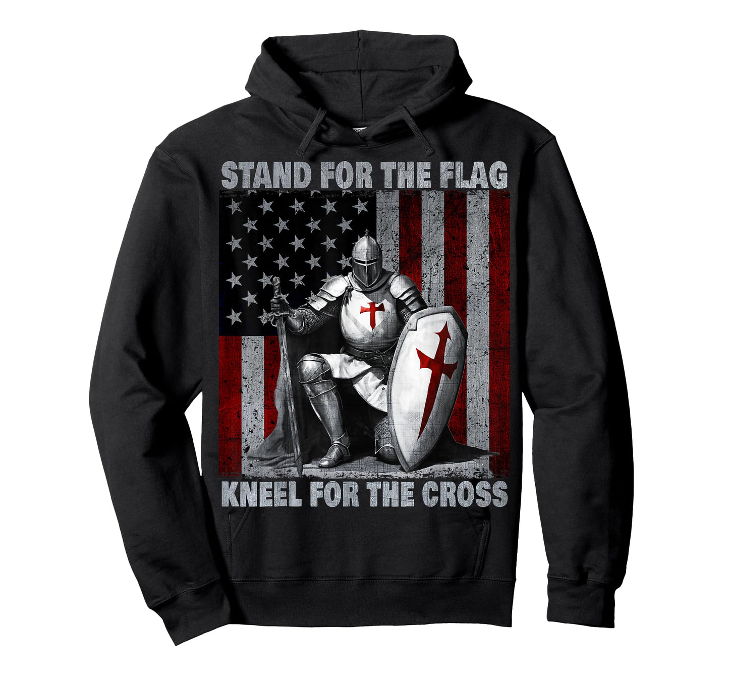 Knight Templar American Flag Crusader T-Shirt