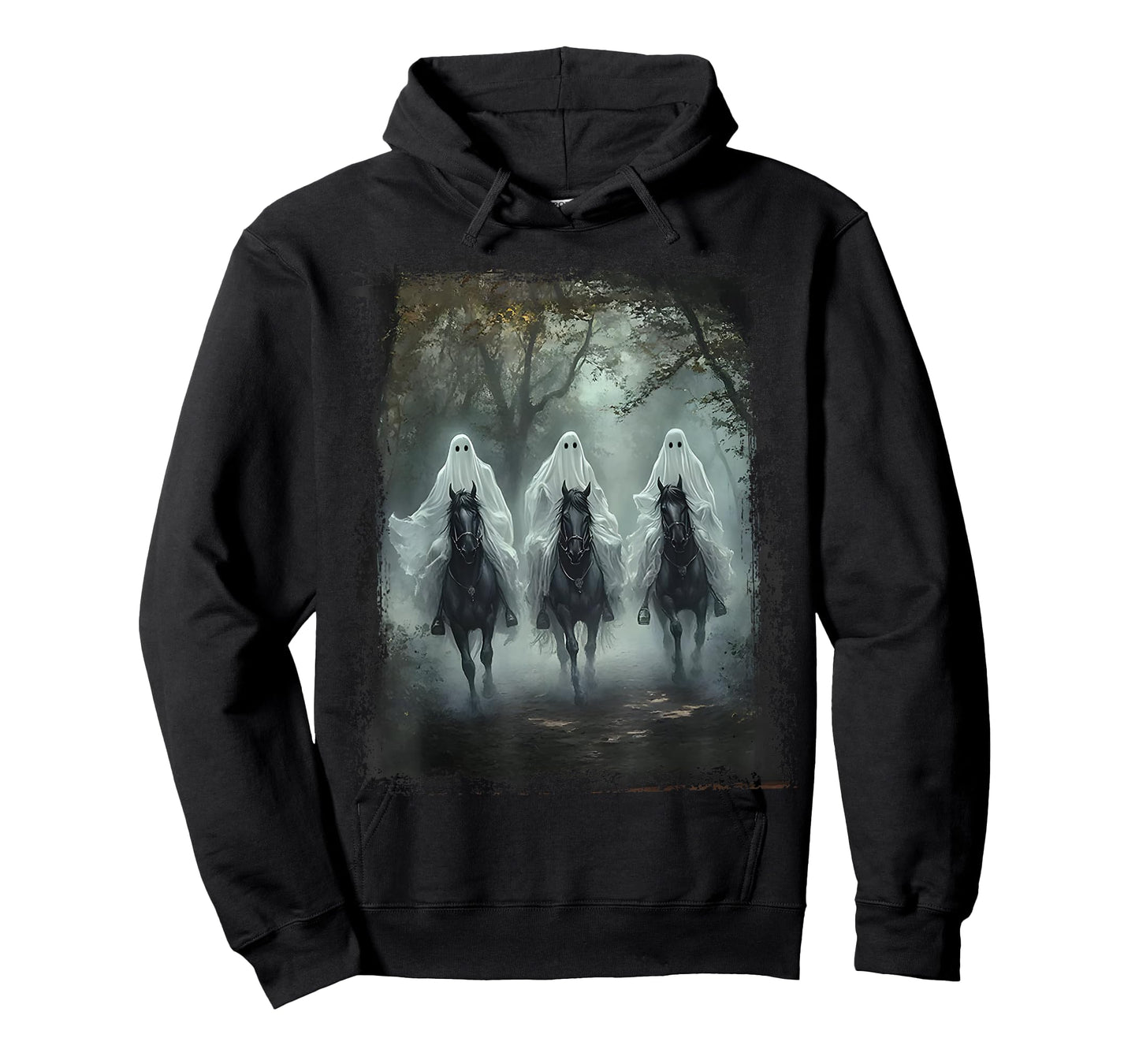 The Silent Riders Ghost Riding Horse Halloween Boo Horse T-Shirt