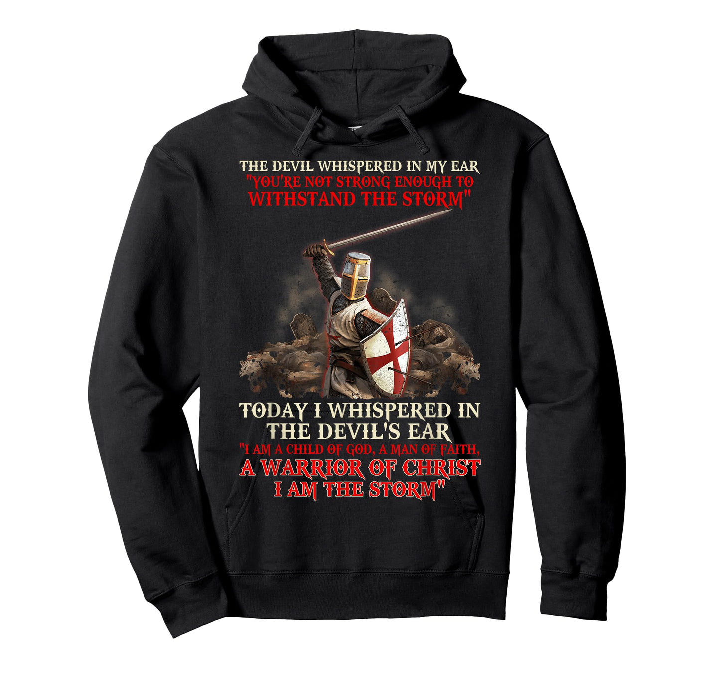 Knight Templar I Am A Child of God A Warrior of Christ T-Shirt Small