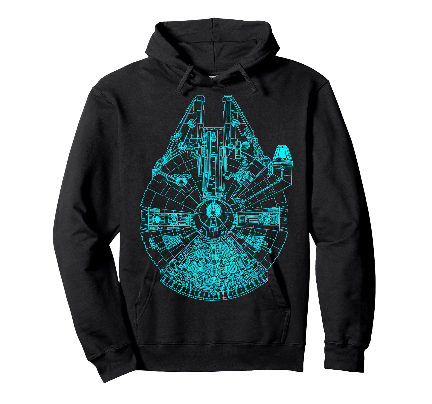 Star Wars Millennium Falcon Teal Details Graphic T-Shirt T-Shirt