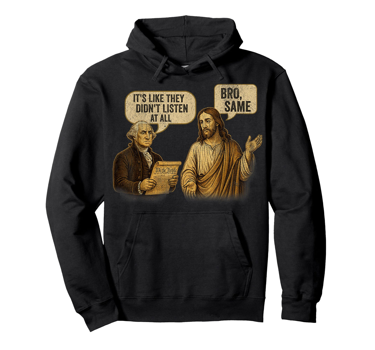 George Washington Jesus Christ Comic Satire Political Humor T-Shirt