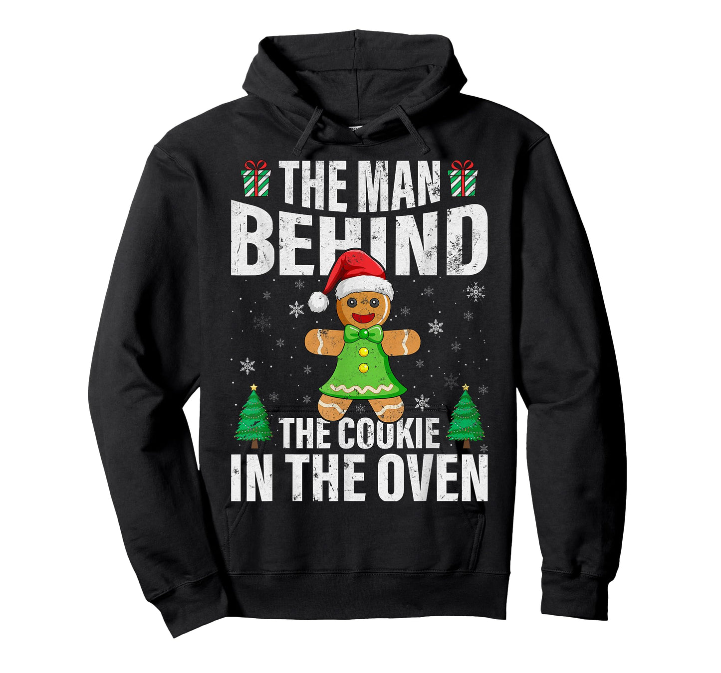 Christmas Pregnancy Man Behind Cookie Dad to Be Xmas Pajamas T-Shirt