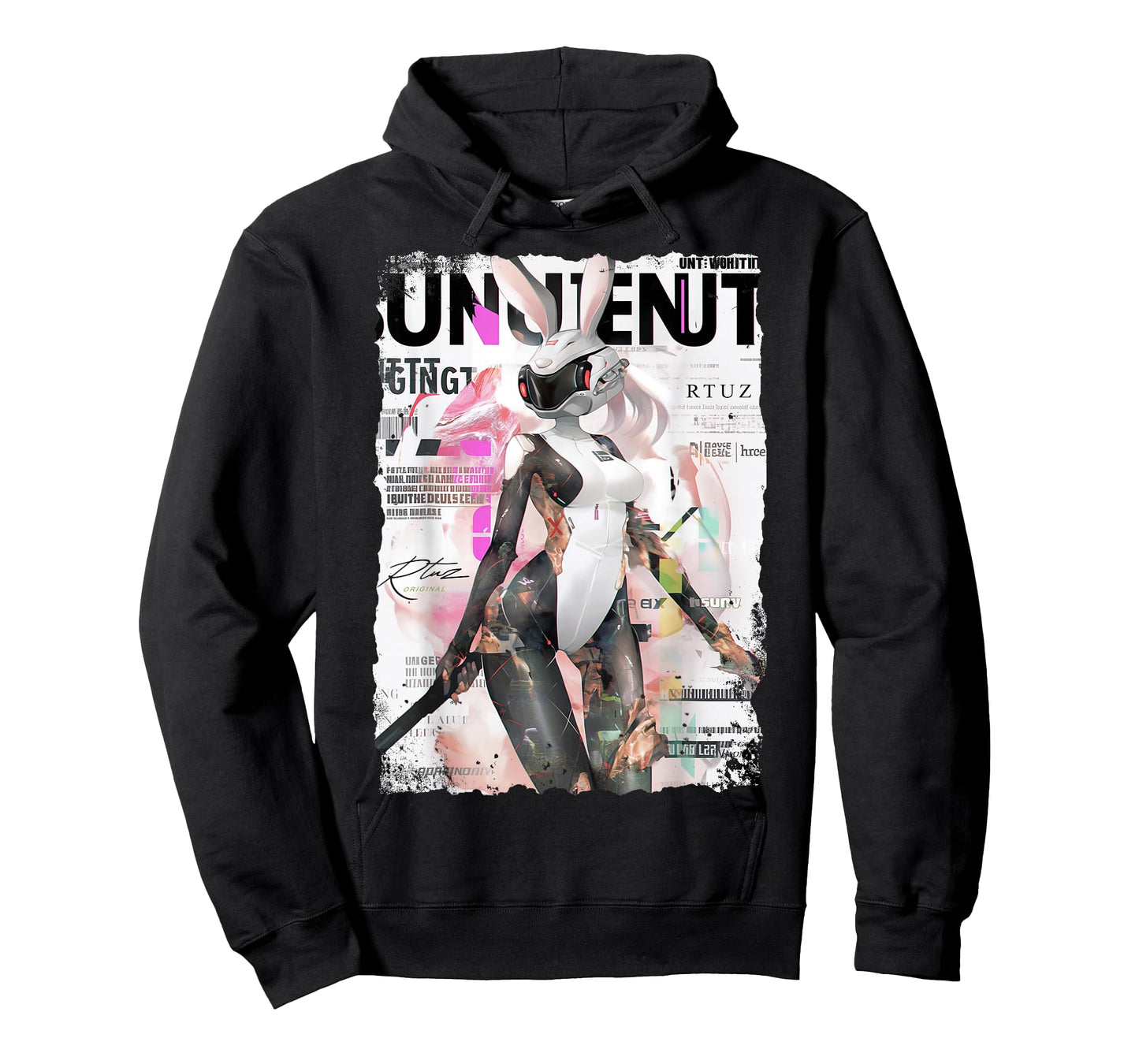 Magazine Cover Vintage Girl Bunny Collage Sexy Model Pin-Up T-Shirt