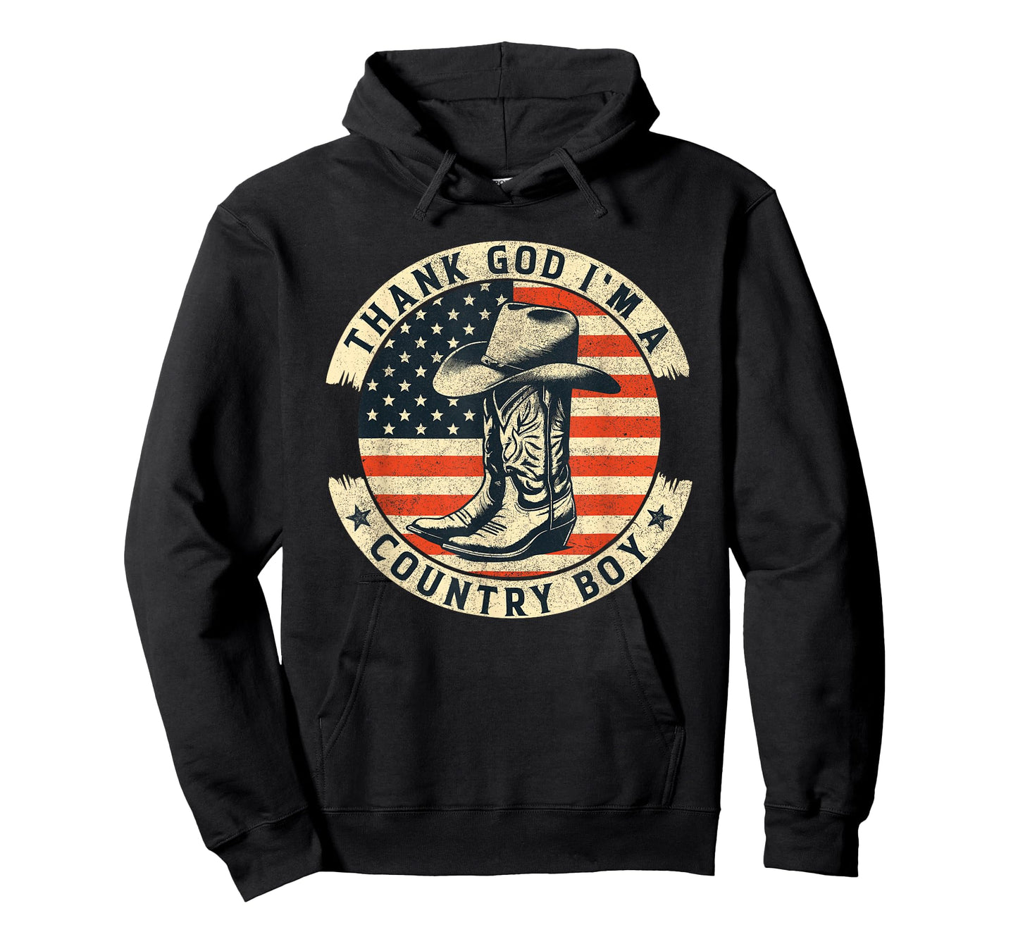 Thank God I'm A Country Music Boy Cowboy Western Retro T-Shirt