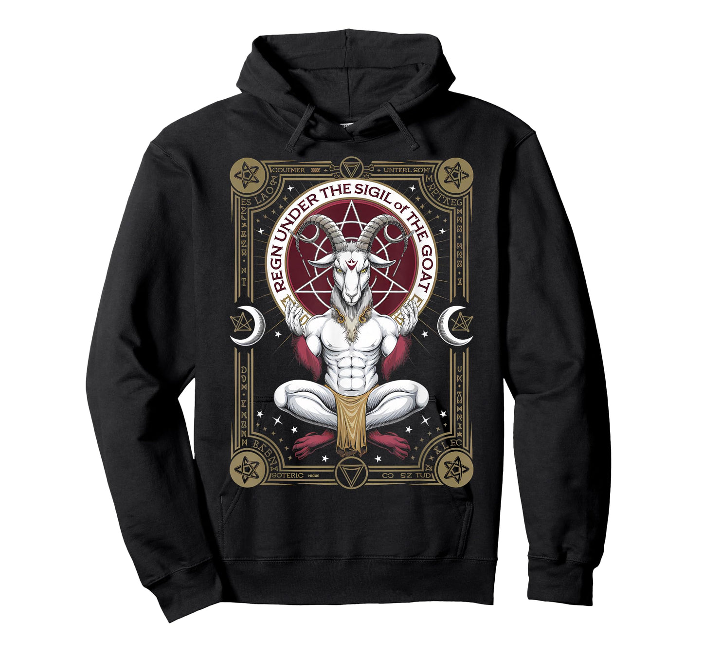 Occult Dark Art Baphomet 666 Church of Satan Satanist Goat T-Shirt