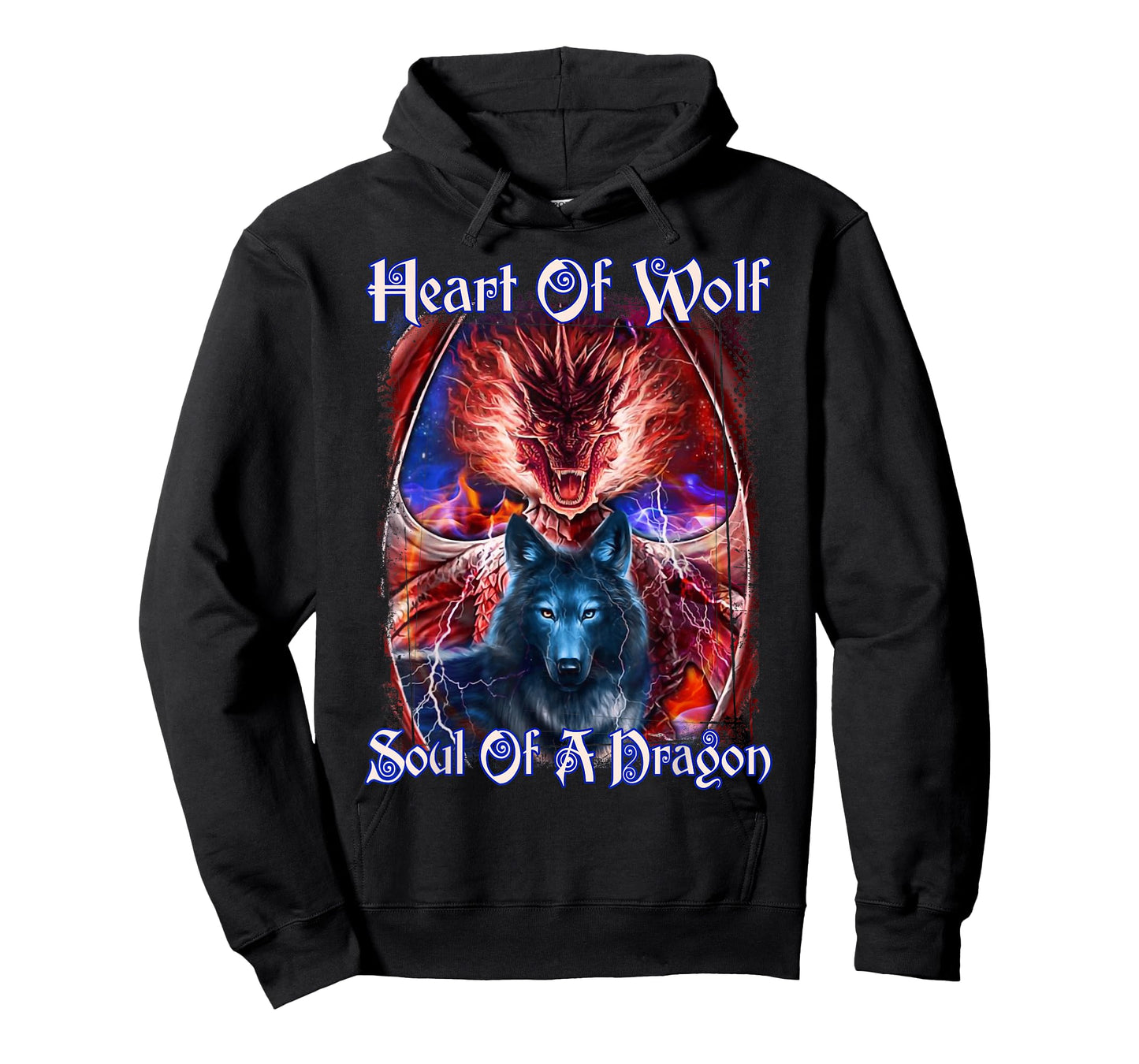 Heart Of Wolf Soul Of A Dragon T-Shirt