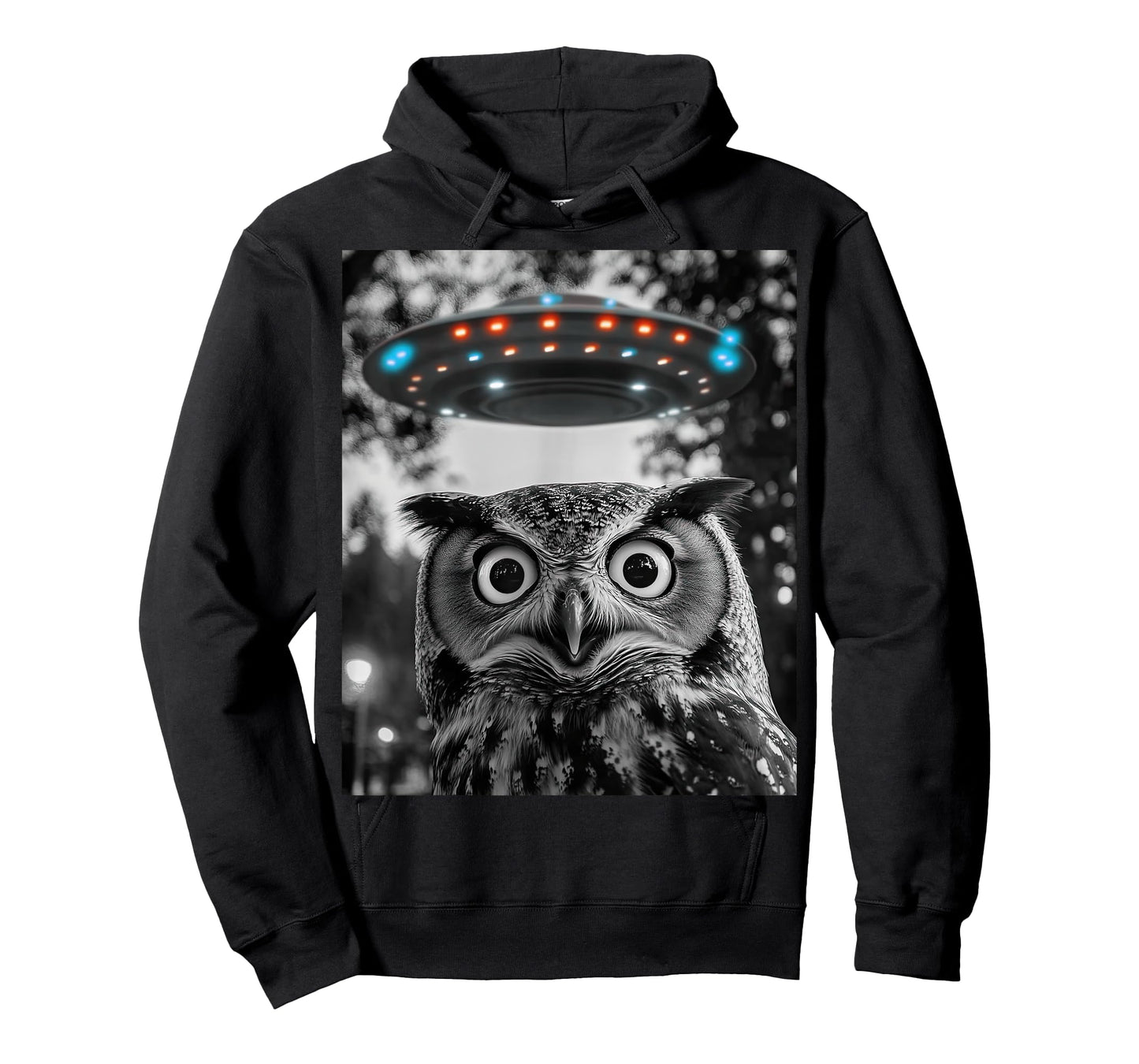 Owl Selfie With Alien UFO Men Women Boys Girls Kids T-Shirt