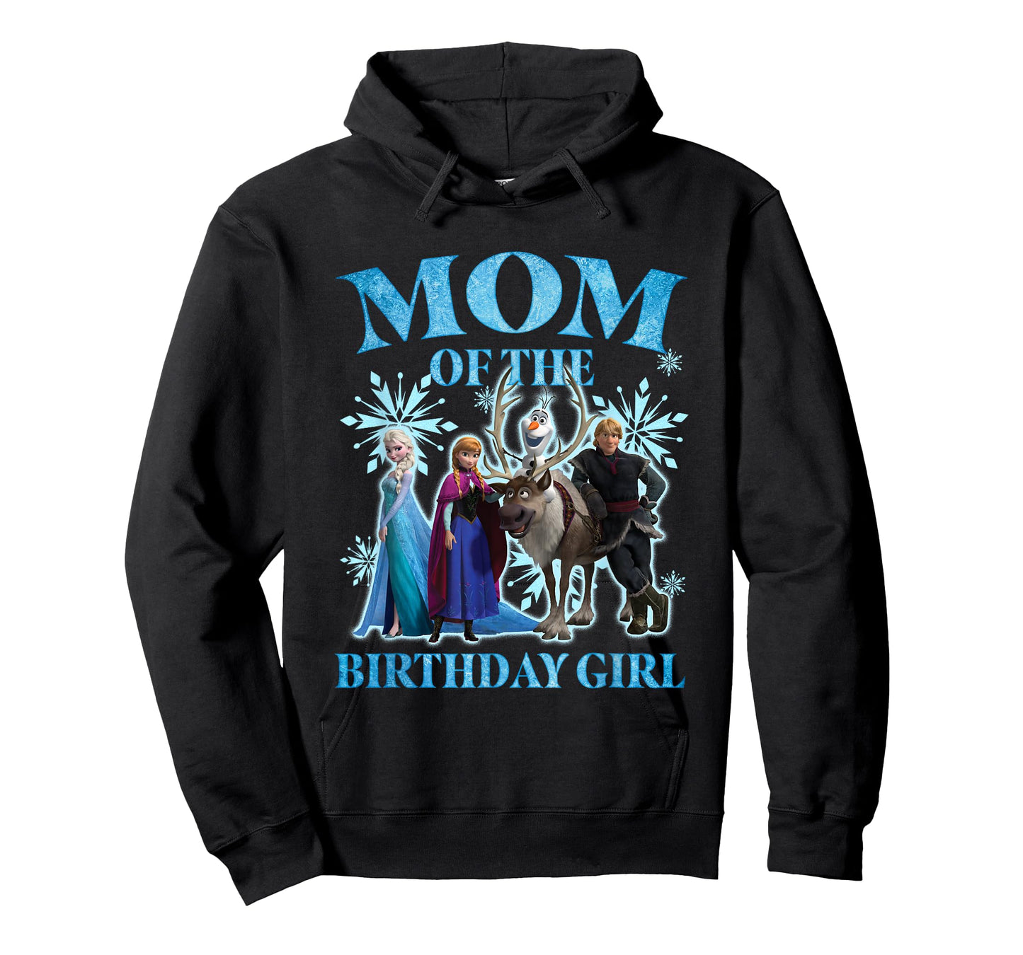 Disney Frozen Mom of The Birthday Girl Group Shot Chest Logo T-Shirt
