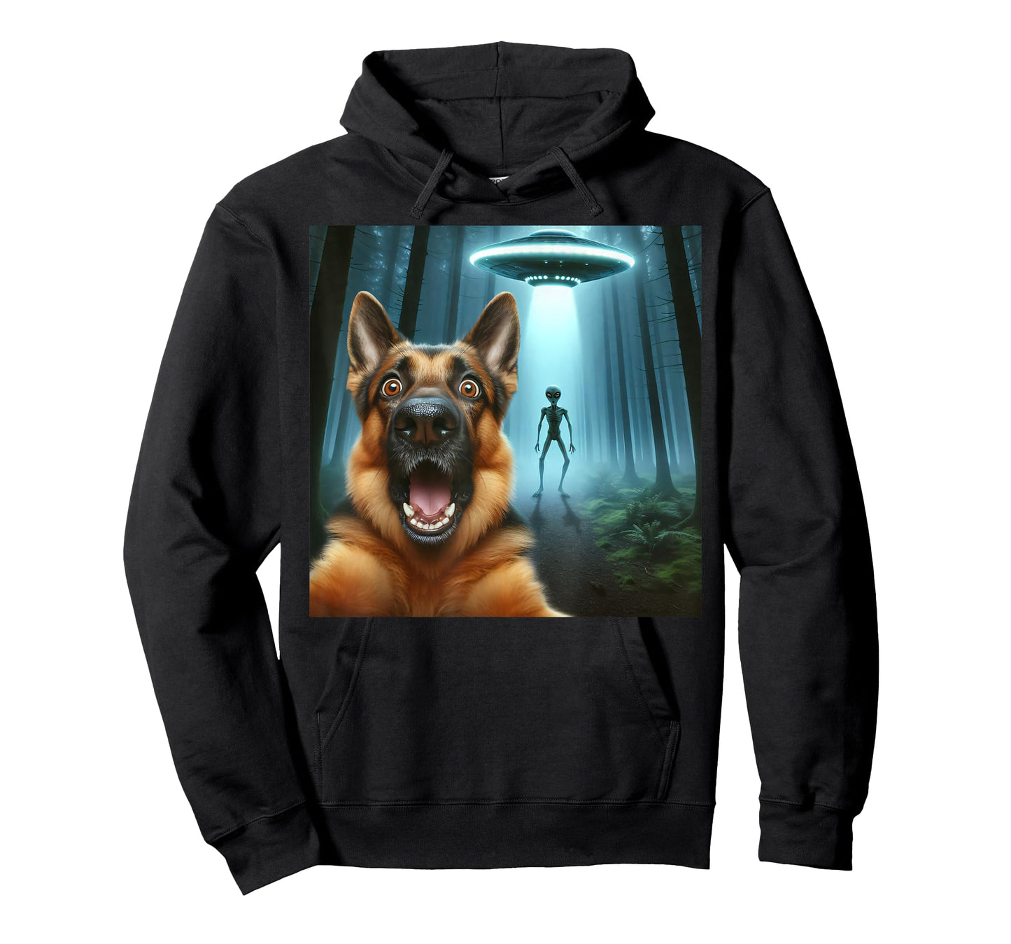 German shepherd Selfie alien UFO funny German shepherd mom T-Shirt