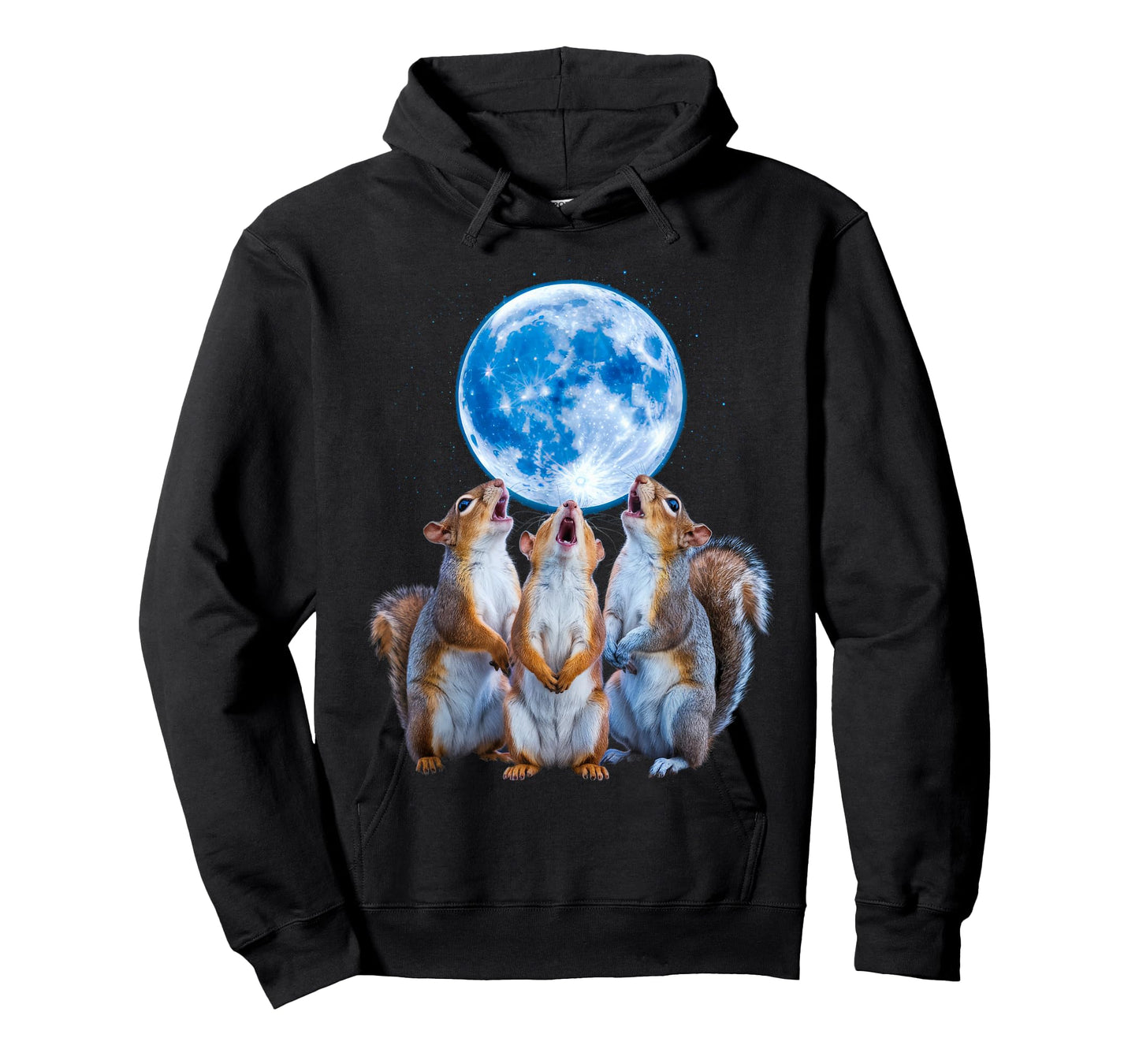 Three Squirrels Howling At The Moon, 3 Squirrel Moon T-Shirt