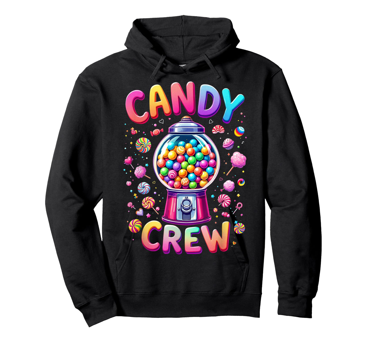 Funny Candy crew Women & Teens Retro Colorful Candy Squad T-Shirt