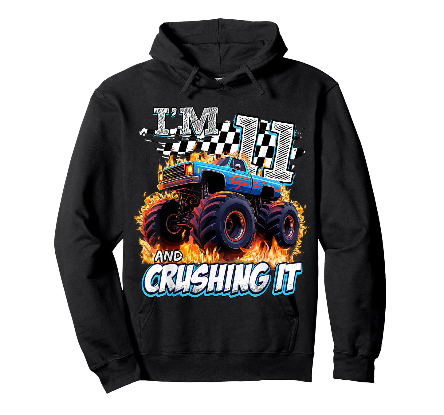 11 Year Old Boys Monster Truck It's My 11th Birthday Party T-Shirt