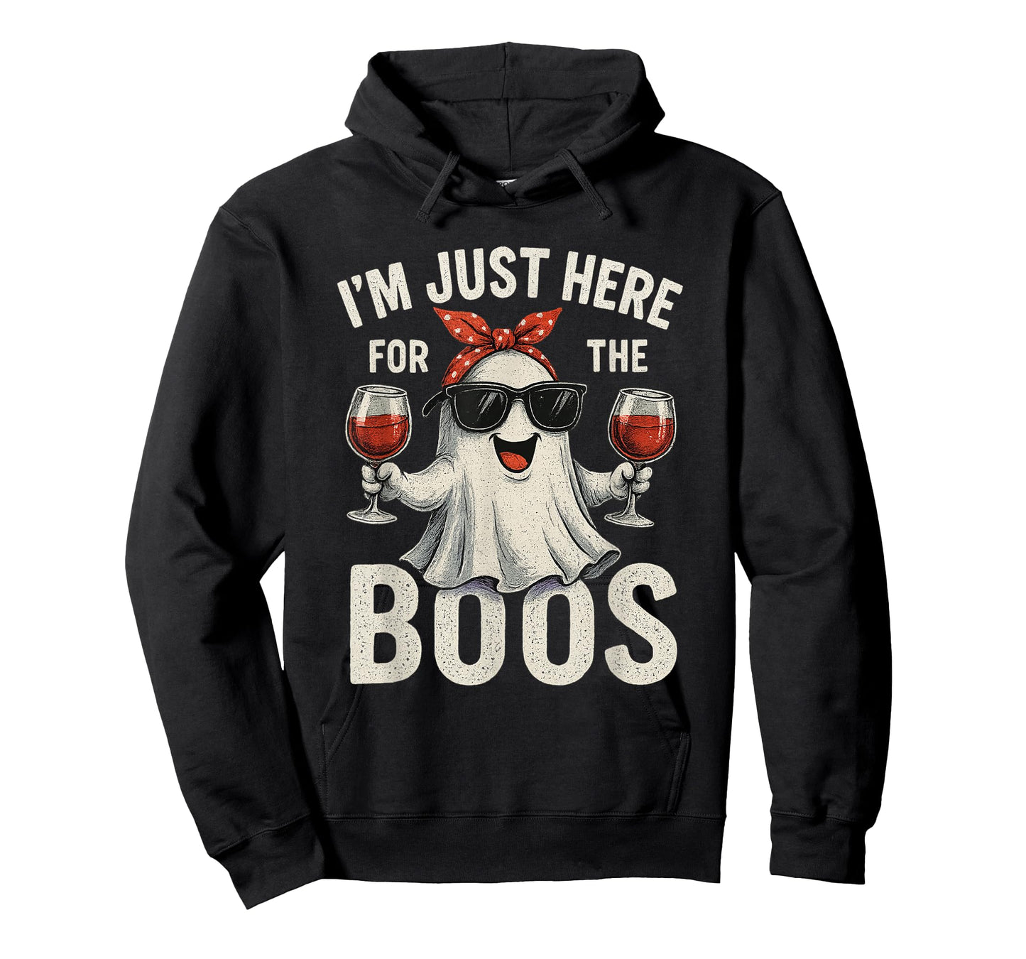 I'm Just Here for The Boos Halloween Women Ghost Cute Funny T-Shirt