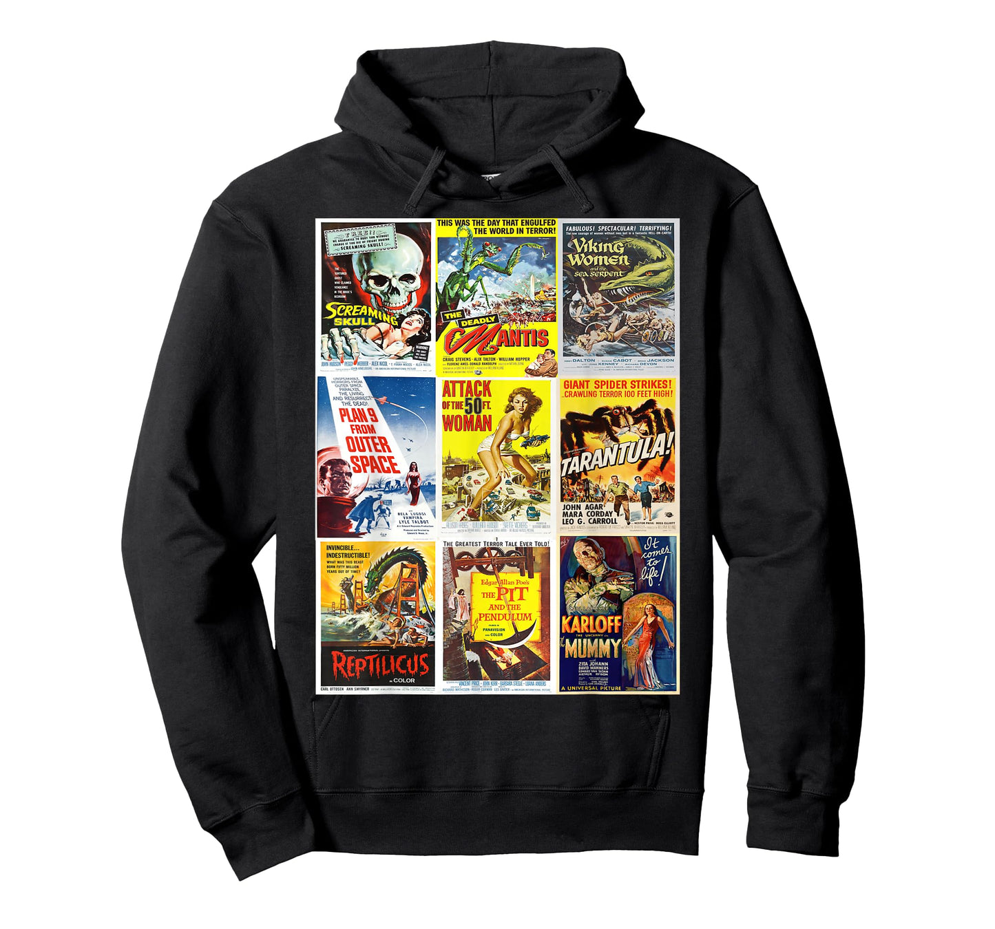 B Movie Poster Collection, Classic Sci-Fi Horror Monsters T-Shirt
