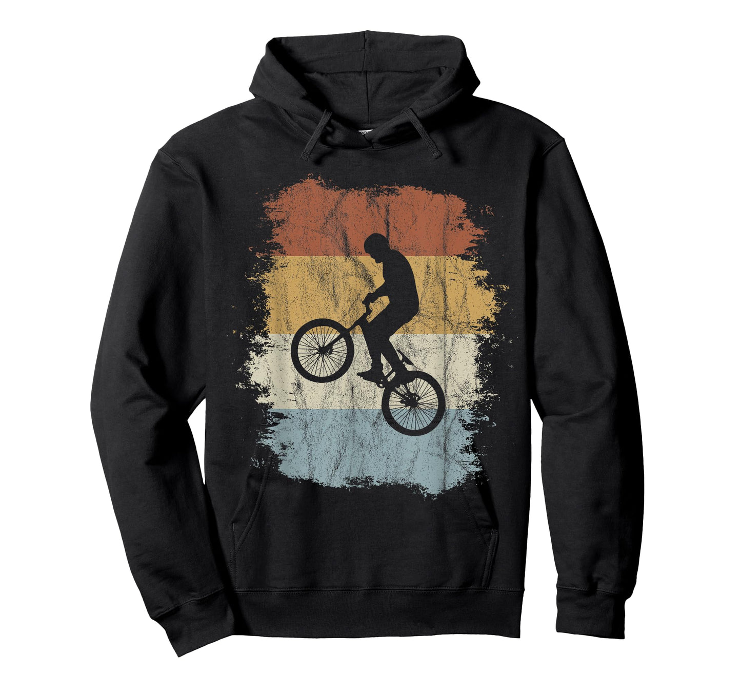 Rad Eighties Retro Bike Silhouette BMX Wheelie T-Shirt