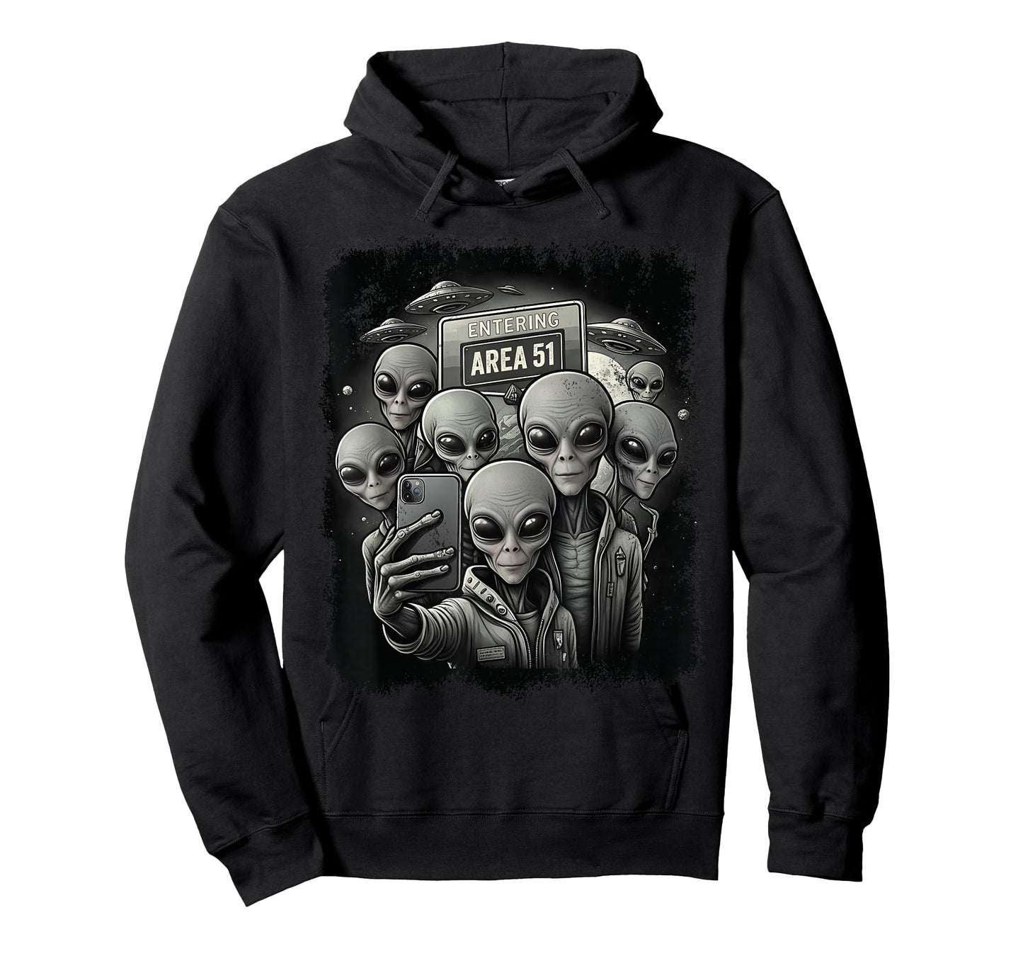 Happy Aliens Selfie Area 51 Funny UFO UAP Extraterrestrial T-Shirt
