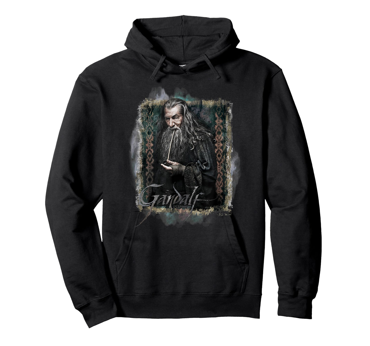 Warner Bros. Hobbit Gandalf Unisex-Adults & Kids T-Shirt, Grey, Small, Short Sleeve, Classic Fit