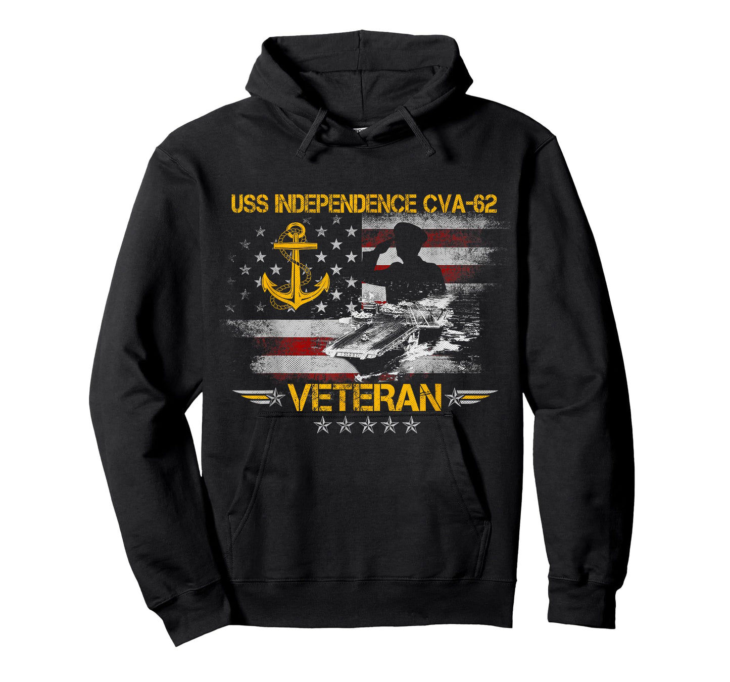 USS Independence CV-62 Aircraft Carrier Veteran FlagVintage T-Shirt