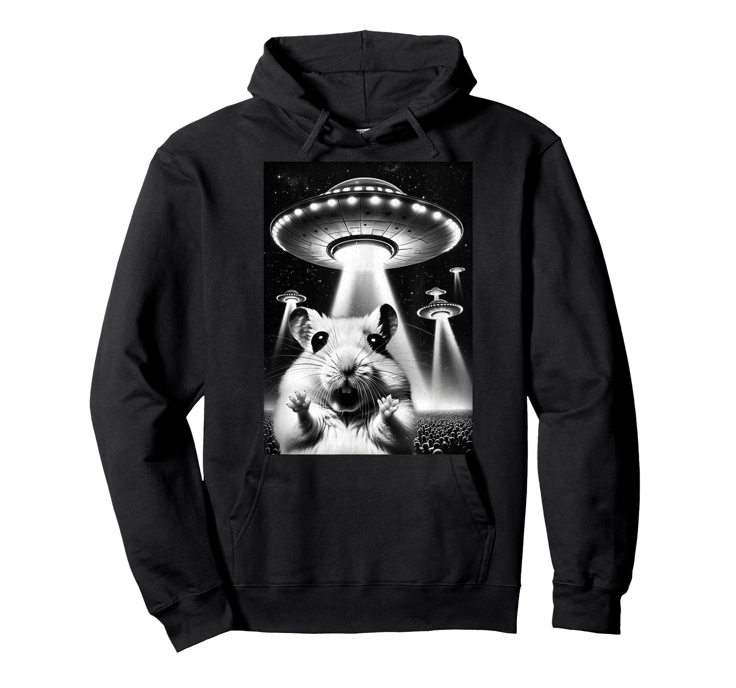 Hamster UFO | Funny Invasion Meme Alien Hamster UFO Selfie T-Shirt