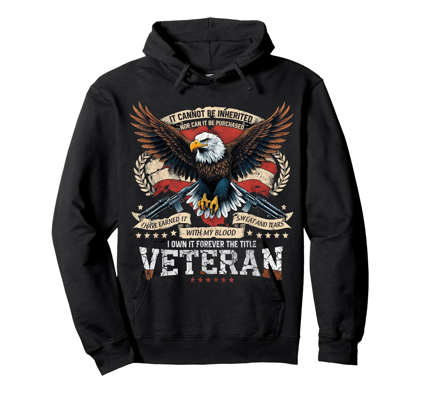 Veteran Blood Sweat Tears Eagle Military Pride Tee T-Shirt