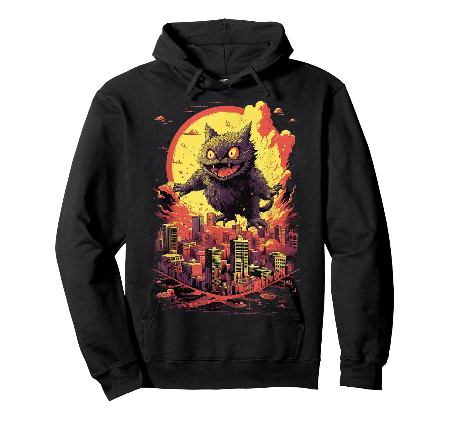catzilla cat jumping for lover of big cats kitty kitten T-Shirt