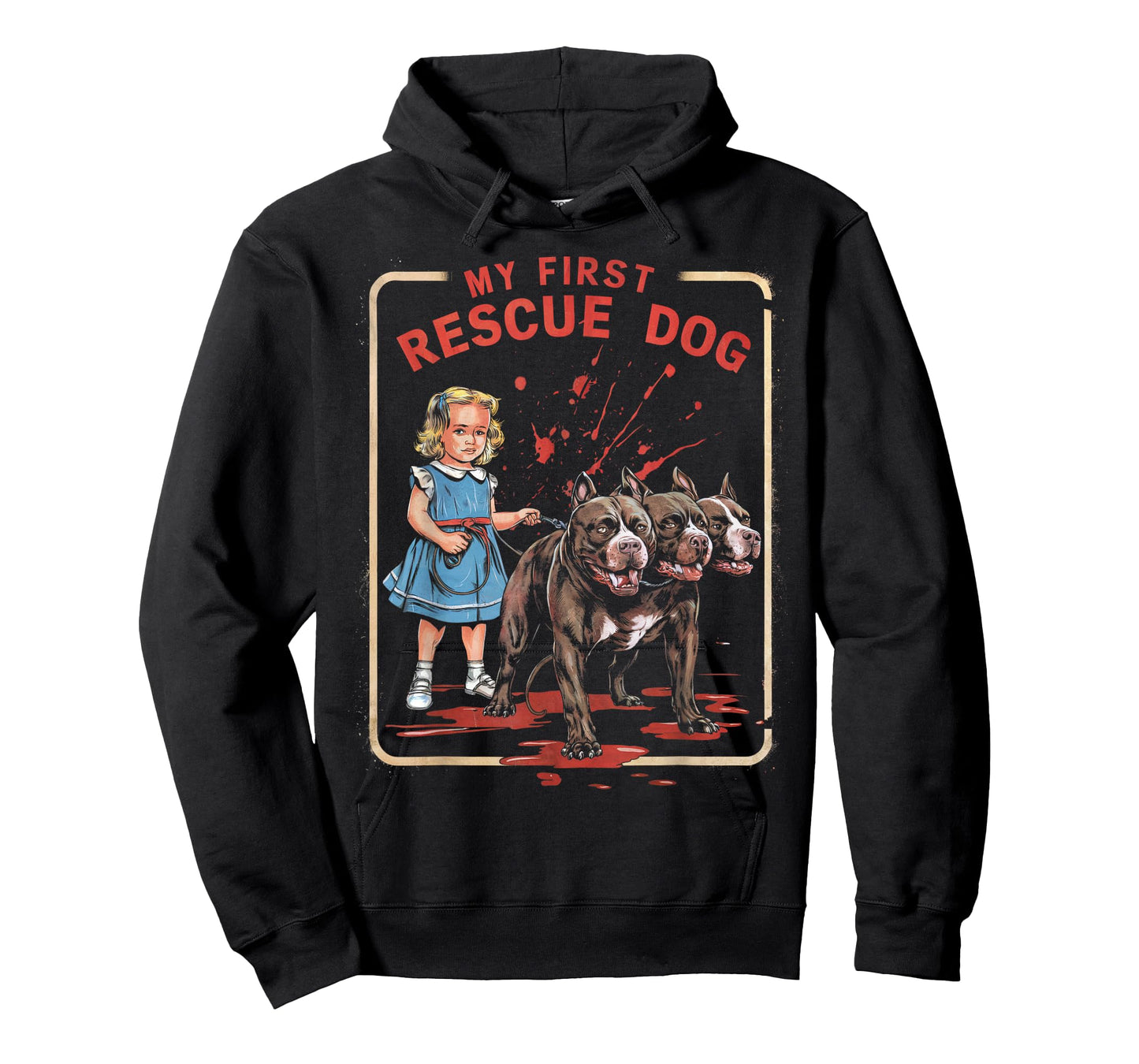 Vintage Horror Movie Lover Retro Halloween Shirt Rescue Dog T-Shirt
