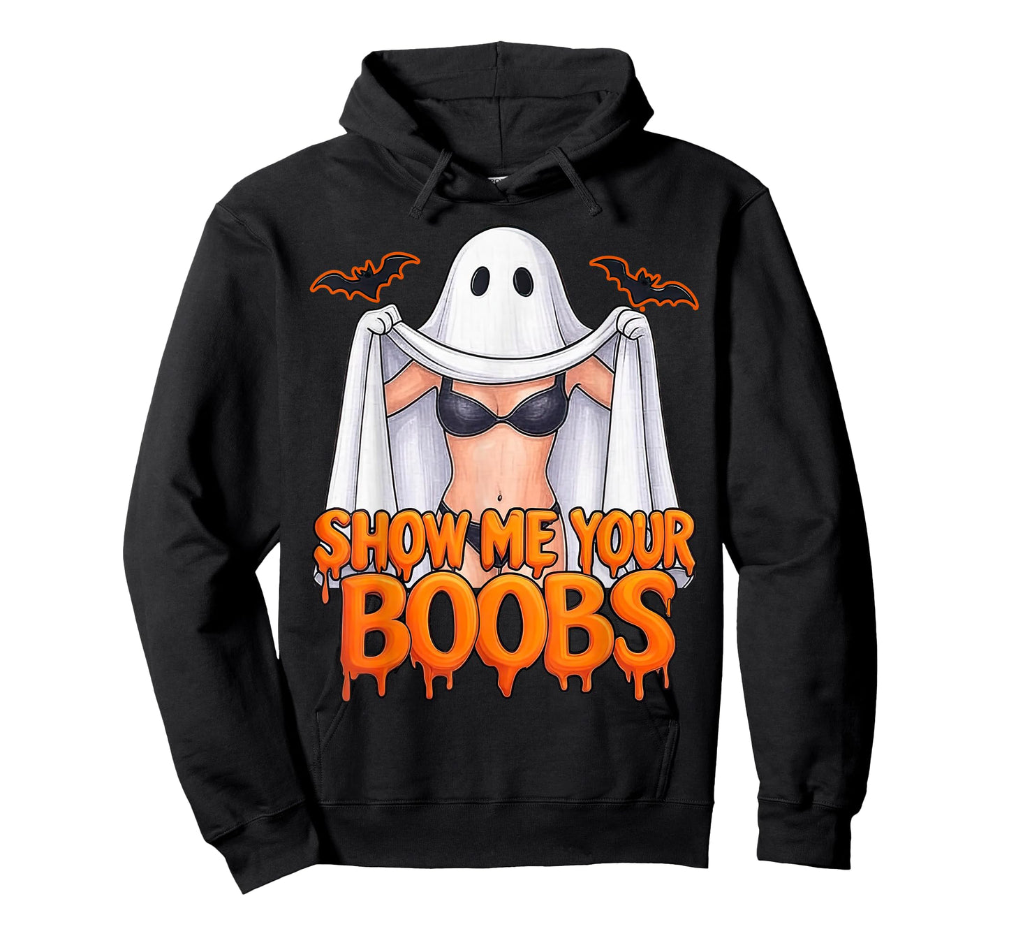 Show Me Your Boobs Funny Ghost Halloween Humor for Adults T-Shirt