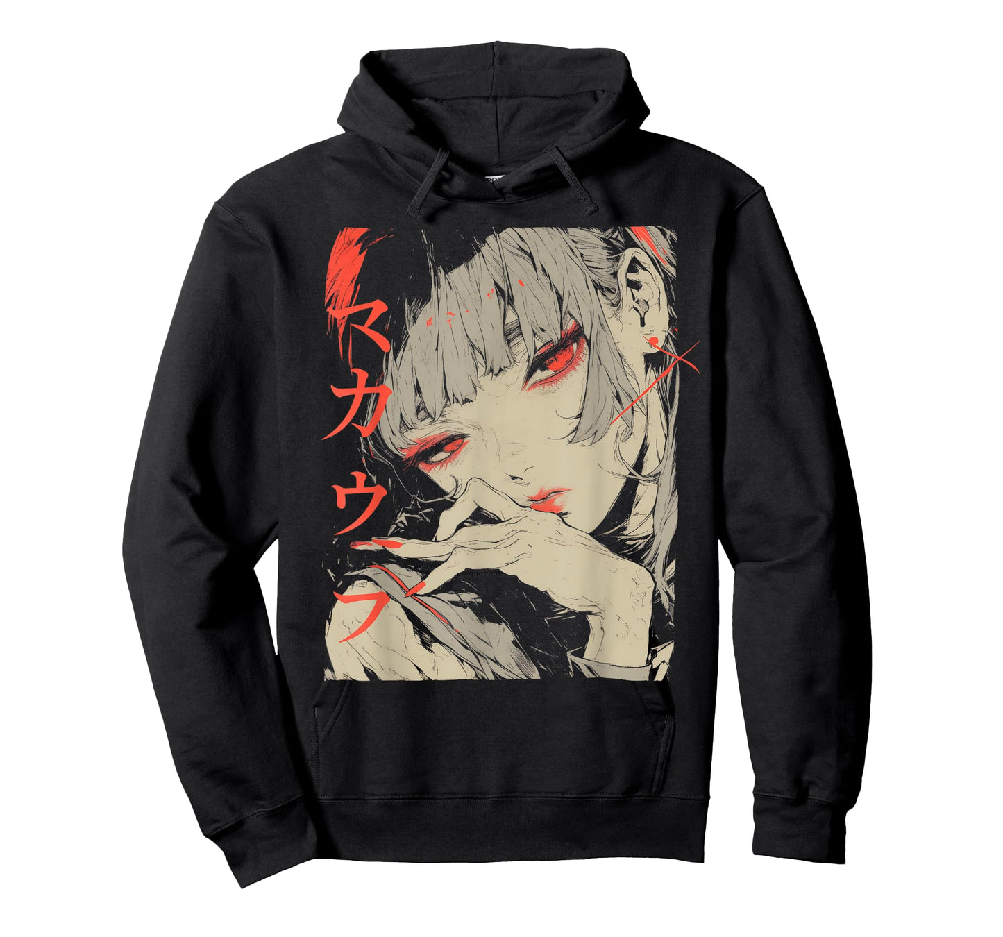 Goth Grunge Demon Anime Girl Waifu Horror Alt Aesthetic T-Shirt