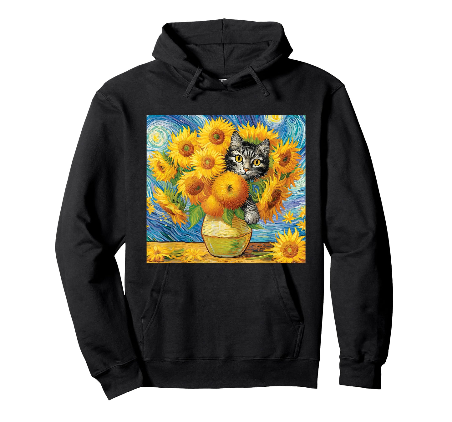 Van Gogh Sunflowers Kitten T-Shirt