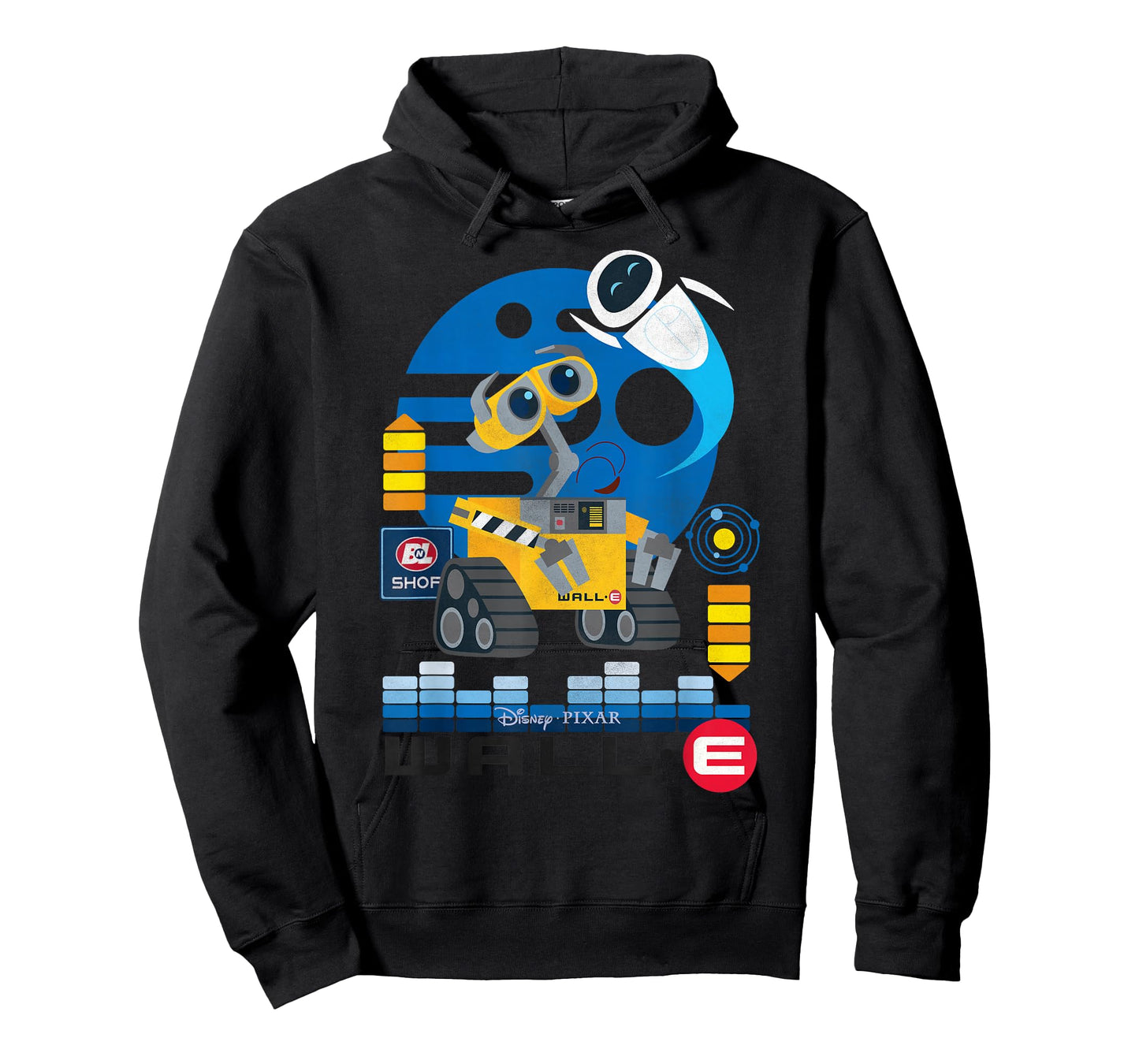 Disney Pixar Wall-E and EVE Distressed Friendship Portrait T-Shirt Small