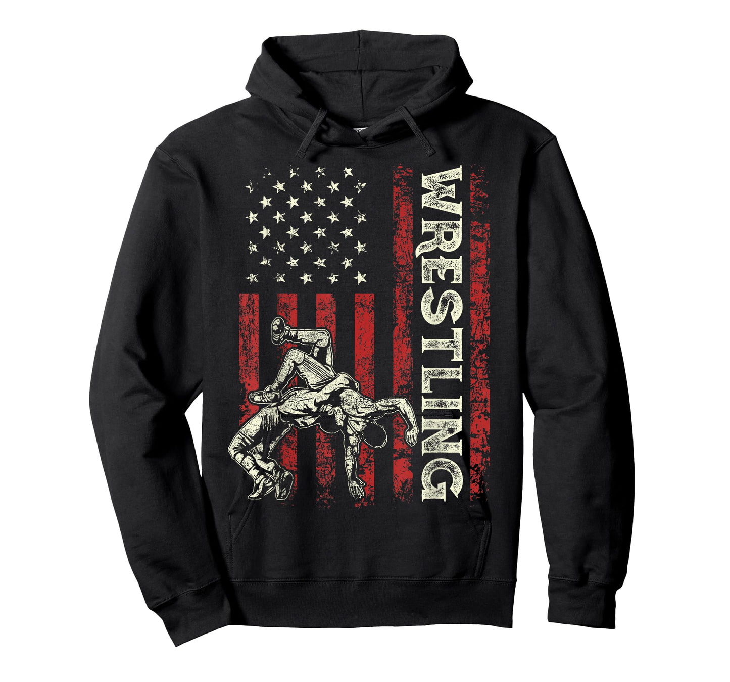Wrestling US Flag Gifts Dad Wrestler Patriotic 4th Of July T-Shirt