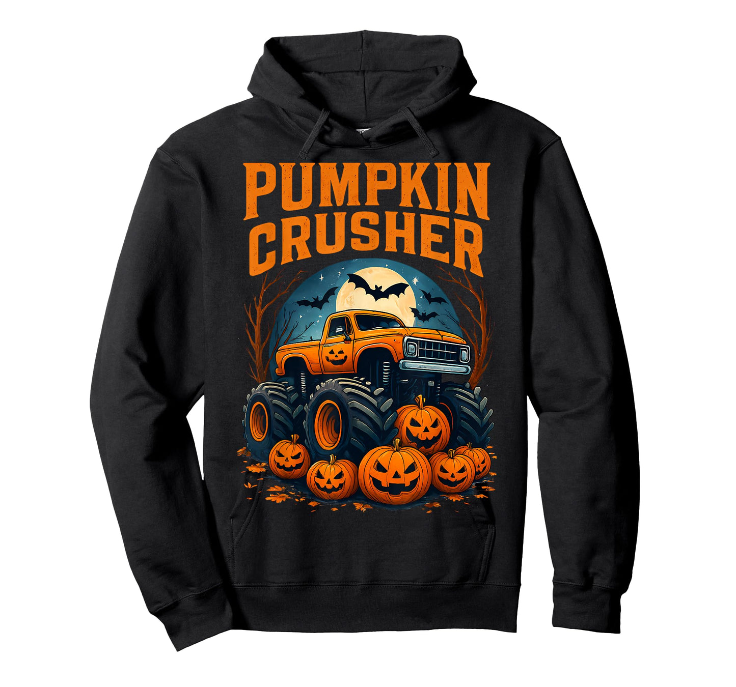 Kids Halloween Pumpkin Crusher Monster Truck Toddler Boys T-Shirt