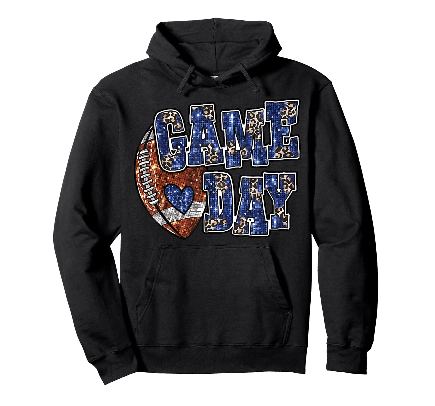 Game Day Leopard Football Bling Bling Football Lover T-Shirt