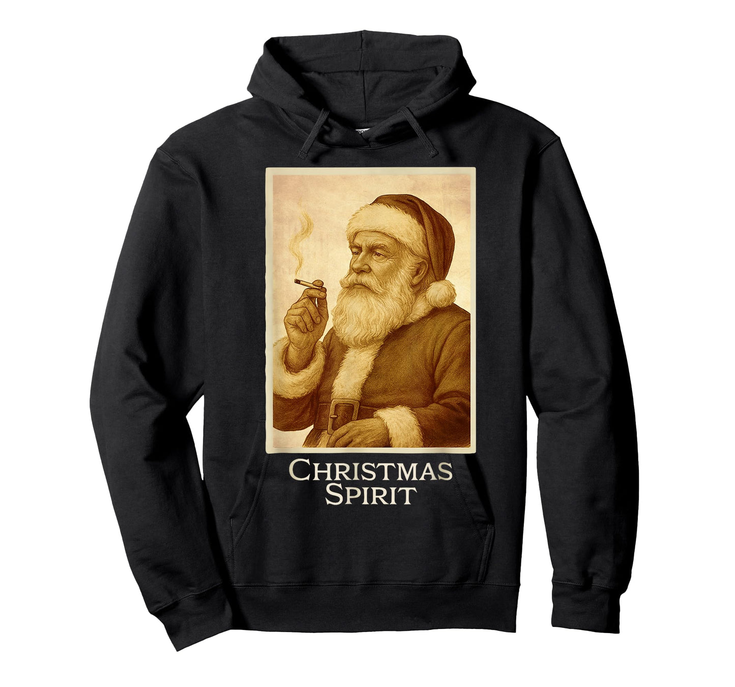 Vintage Funny Smoking Santa Claus Christmas Spirit Christmas T-Shirt