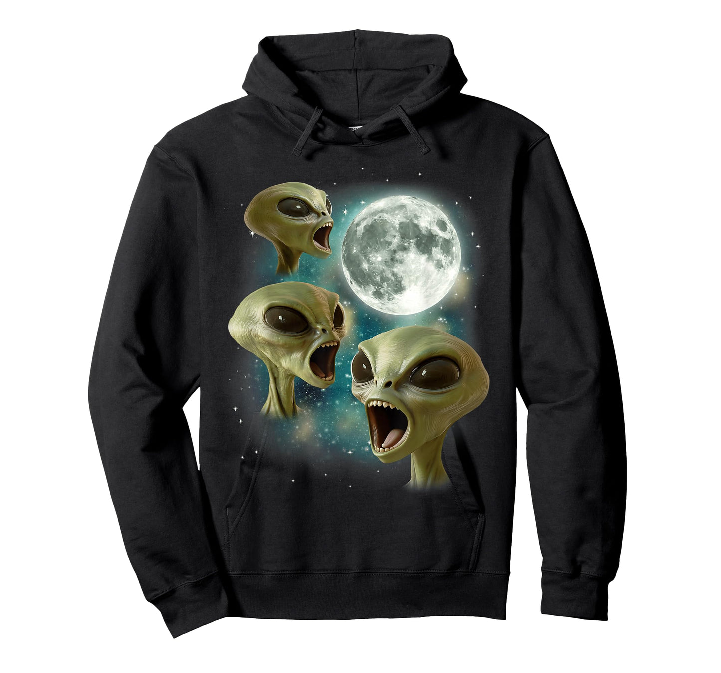 Three Alien Moon | 3 Alien Funny Weird Cursed Meme T-Shirt