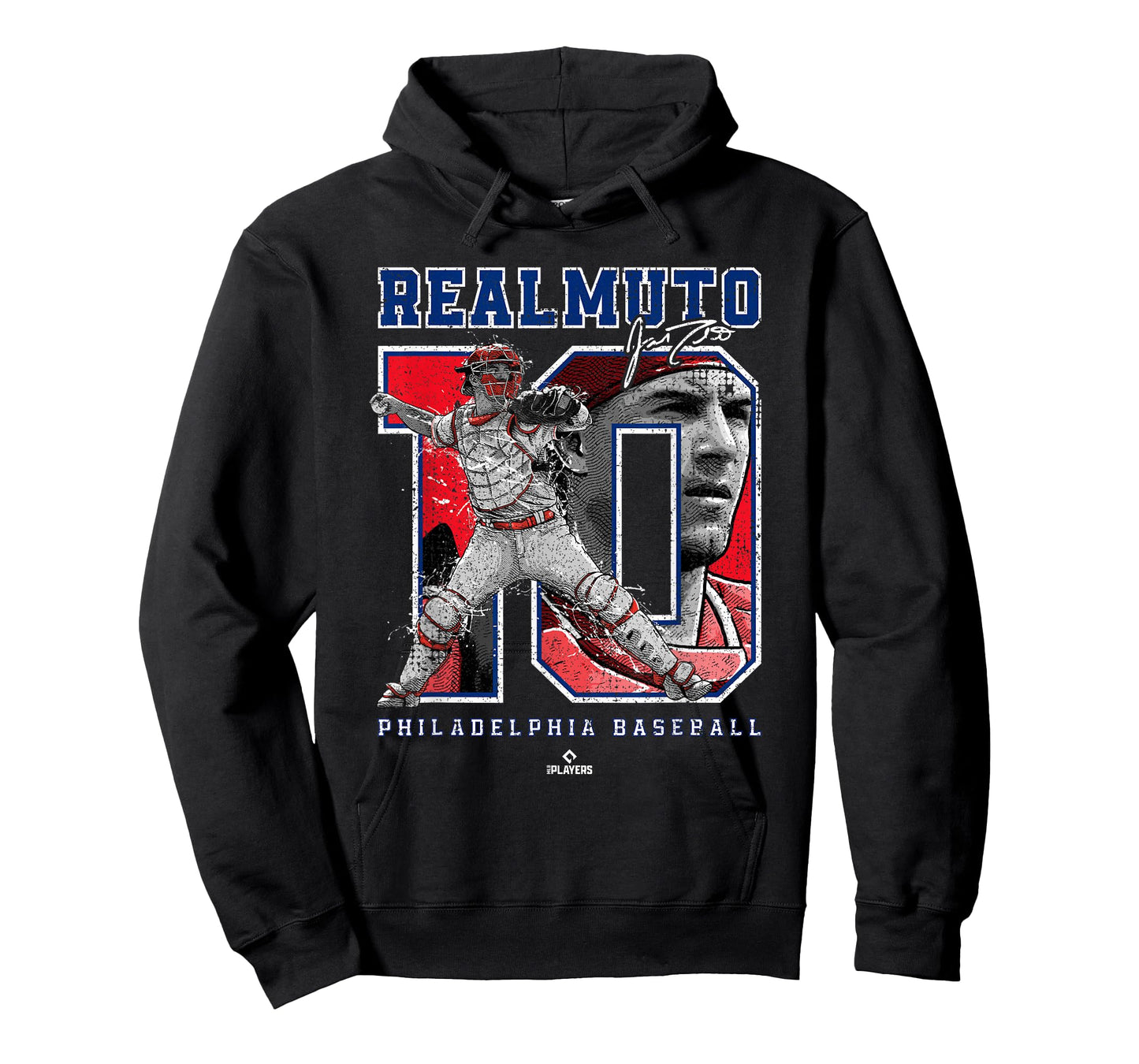 Number and Portrait JT Realmuto Philadelphia MLBPA T-Shirt