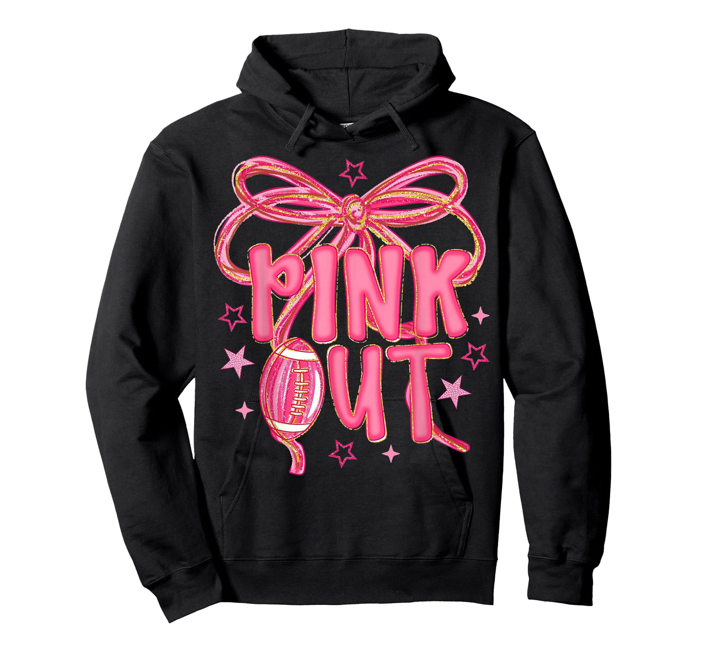 Football Pink Out Breast Cancer Football Game Day T-Shirt
