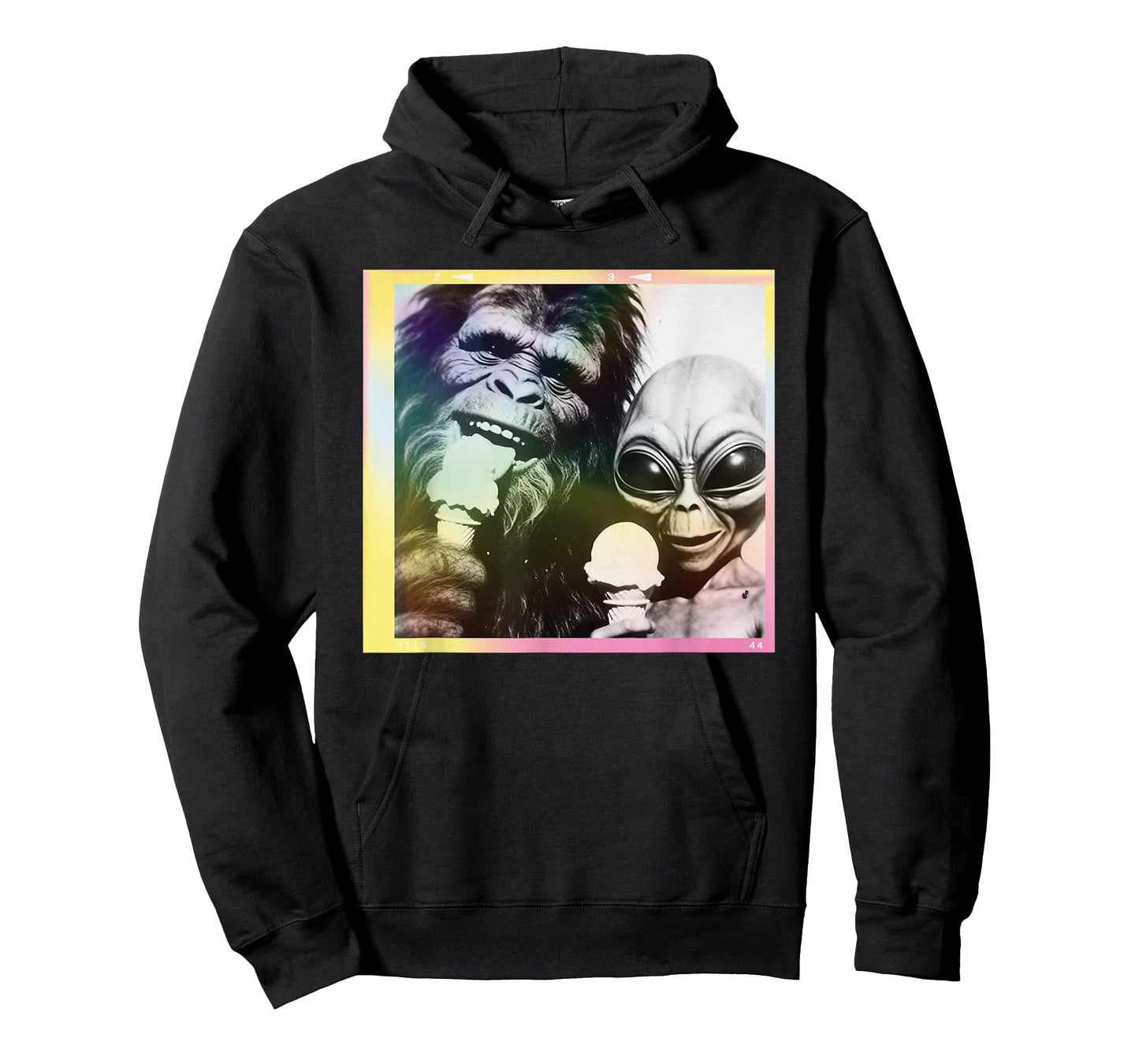 Ice Cream Funny Bigfoot Alien Sasquatch Cryptid Novelty Gift T-Shirt