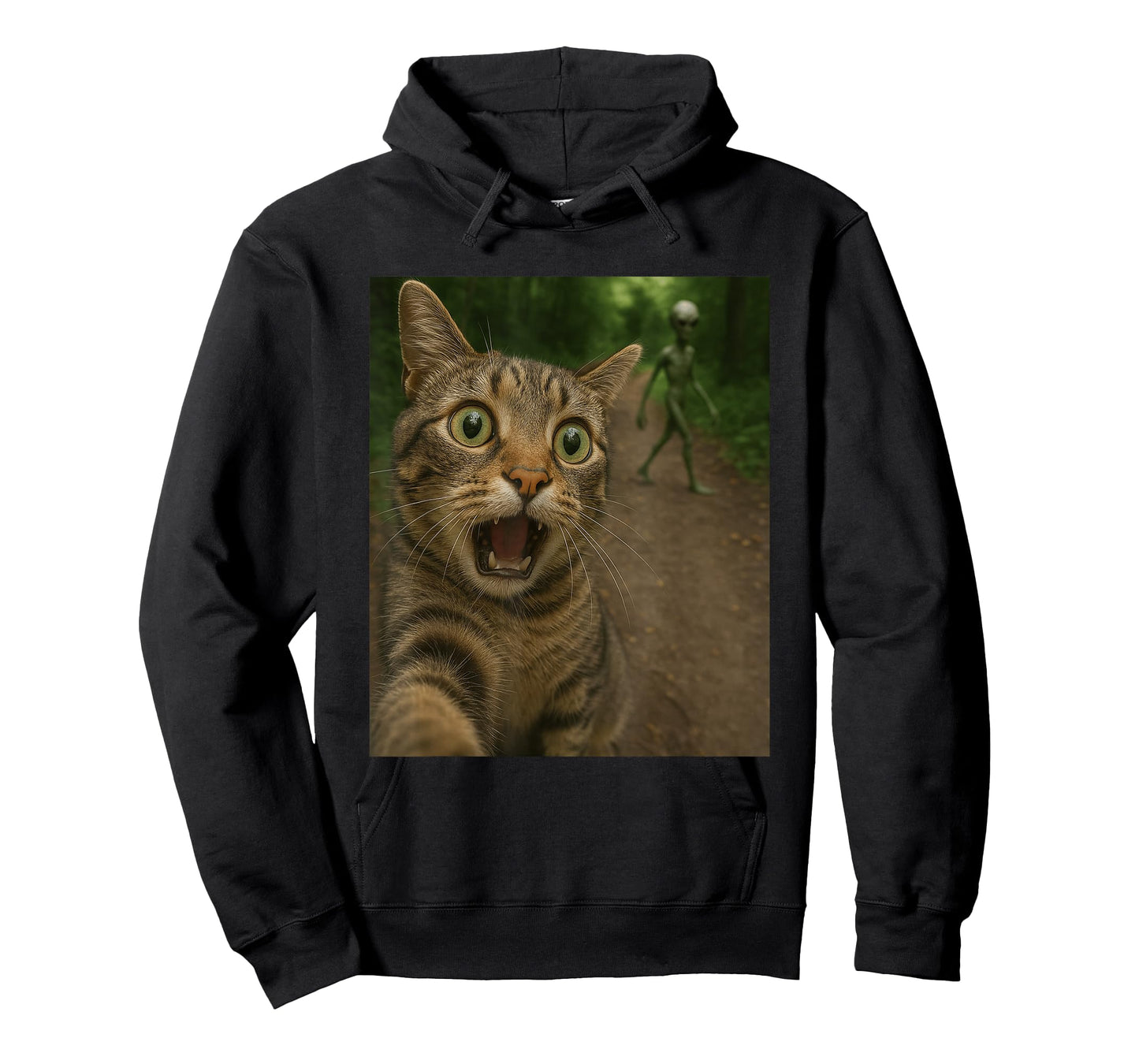 Cat Selfie, Alien, Funny T-Shirt