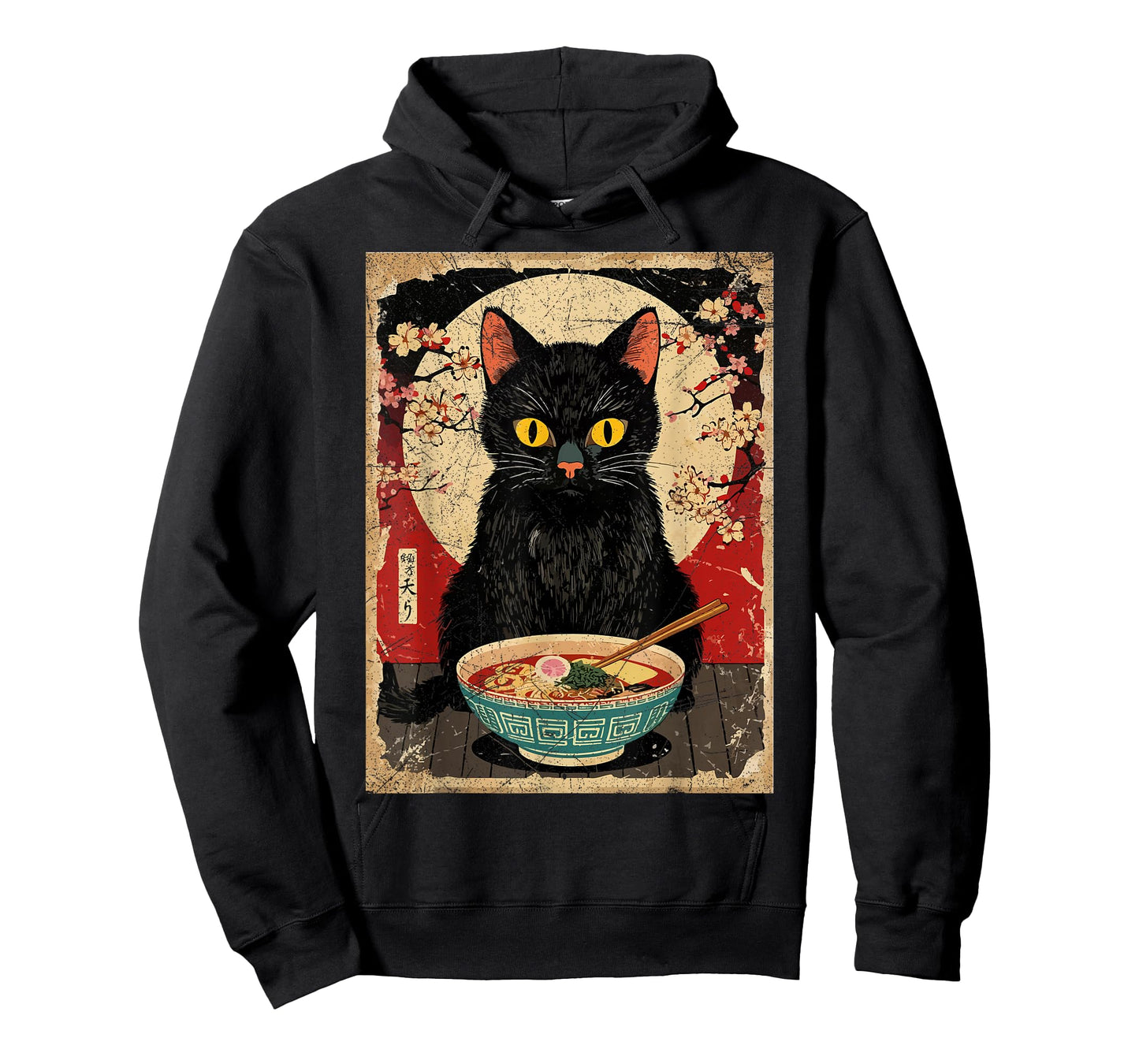 Kawaii Cat Eating Ramen Noodles Funny Anime Gift Girls Teens T-Shirt