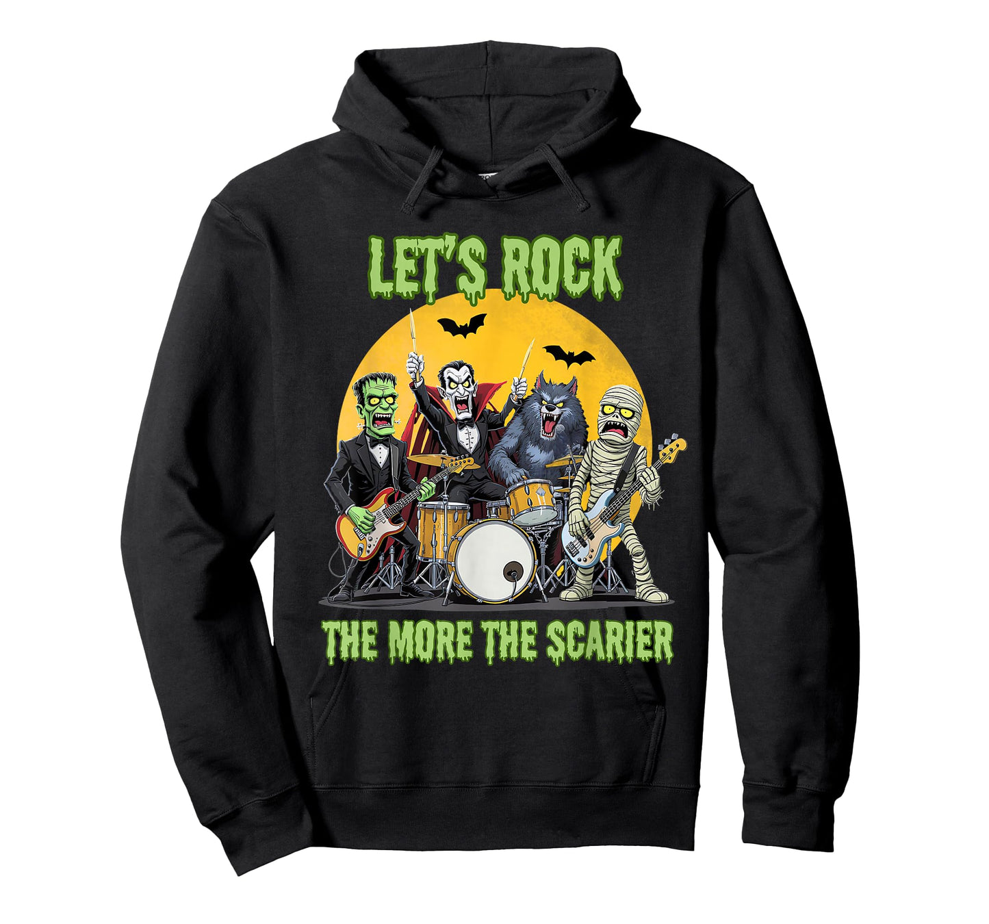 Lets Rock The More The Scarier Classic Monsters Halloween T-Shirt