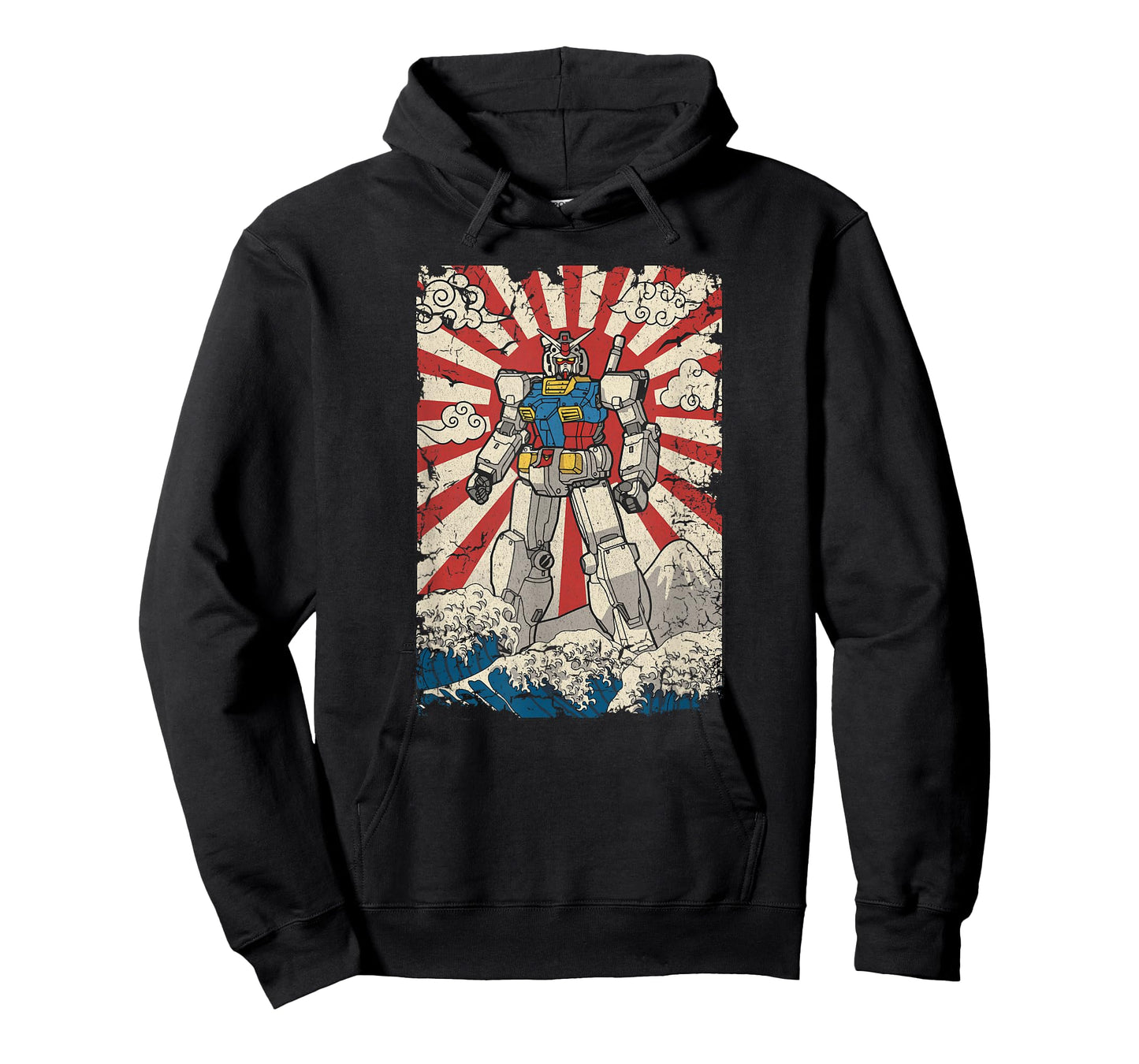 Japanese Mecha Anime Robot Kanagawa Great Wave Manga T-Shirt