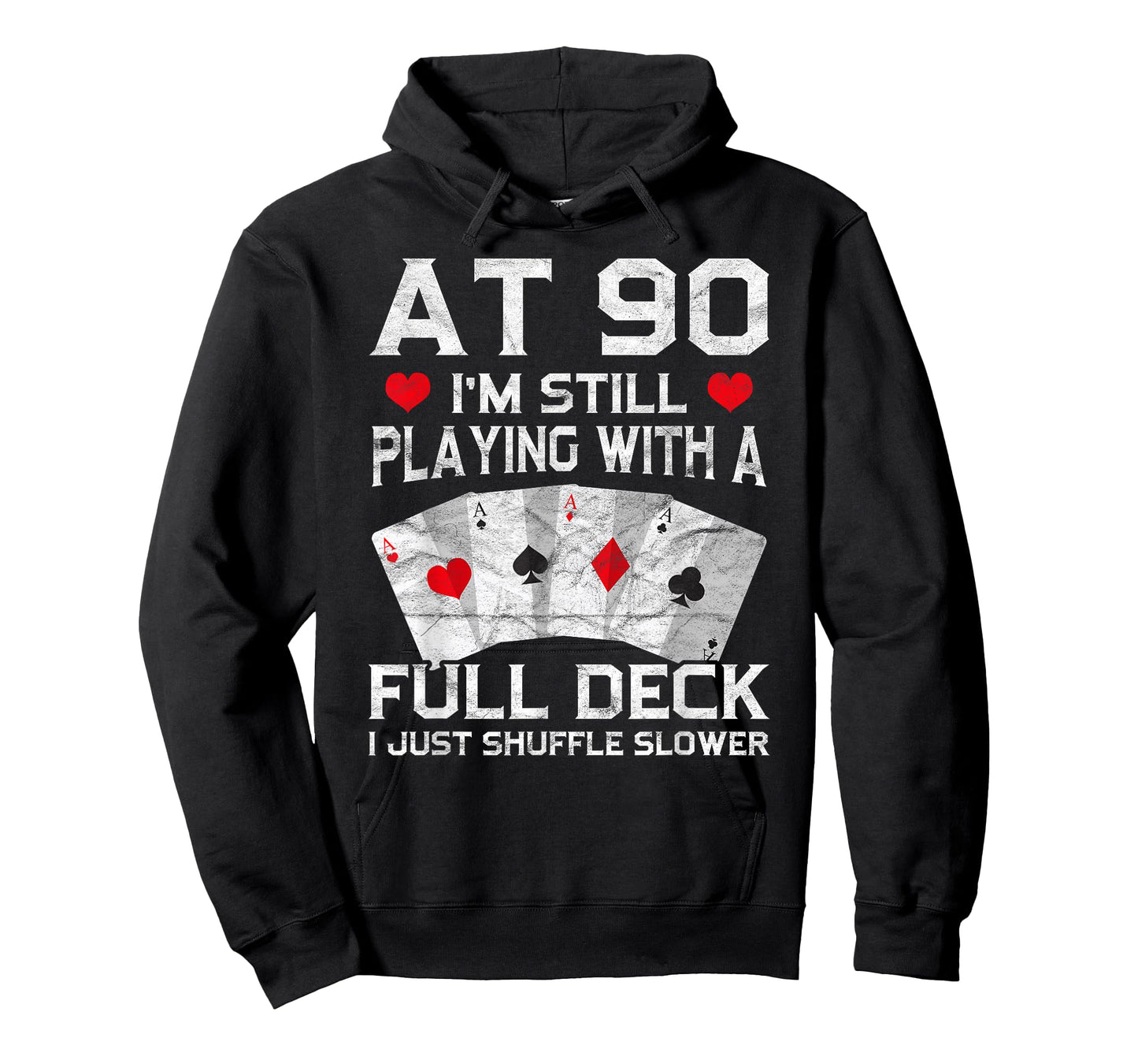 Full House Card Hand 90th Birthday 90 Year Old Cards Gift T-Shirt